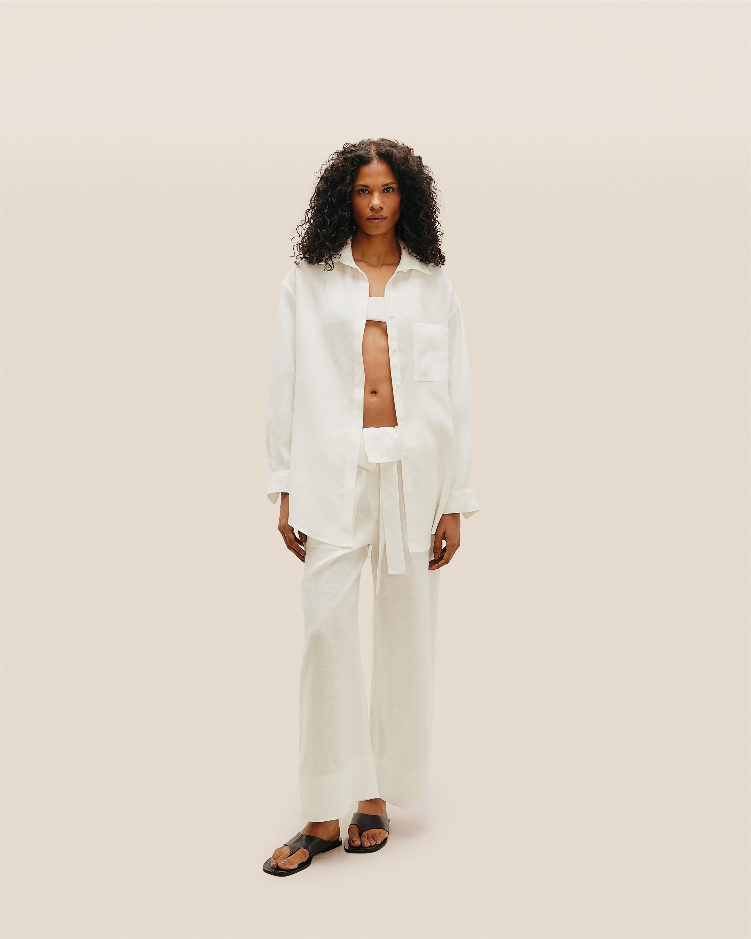 Camisa Dan Linho Off-White