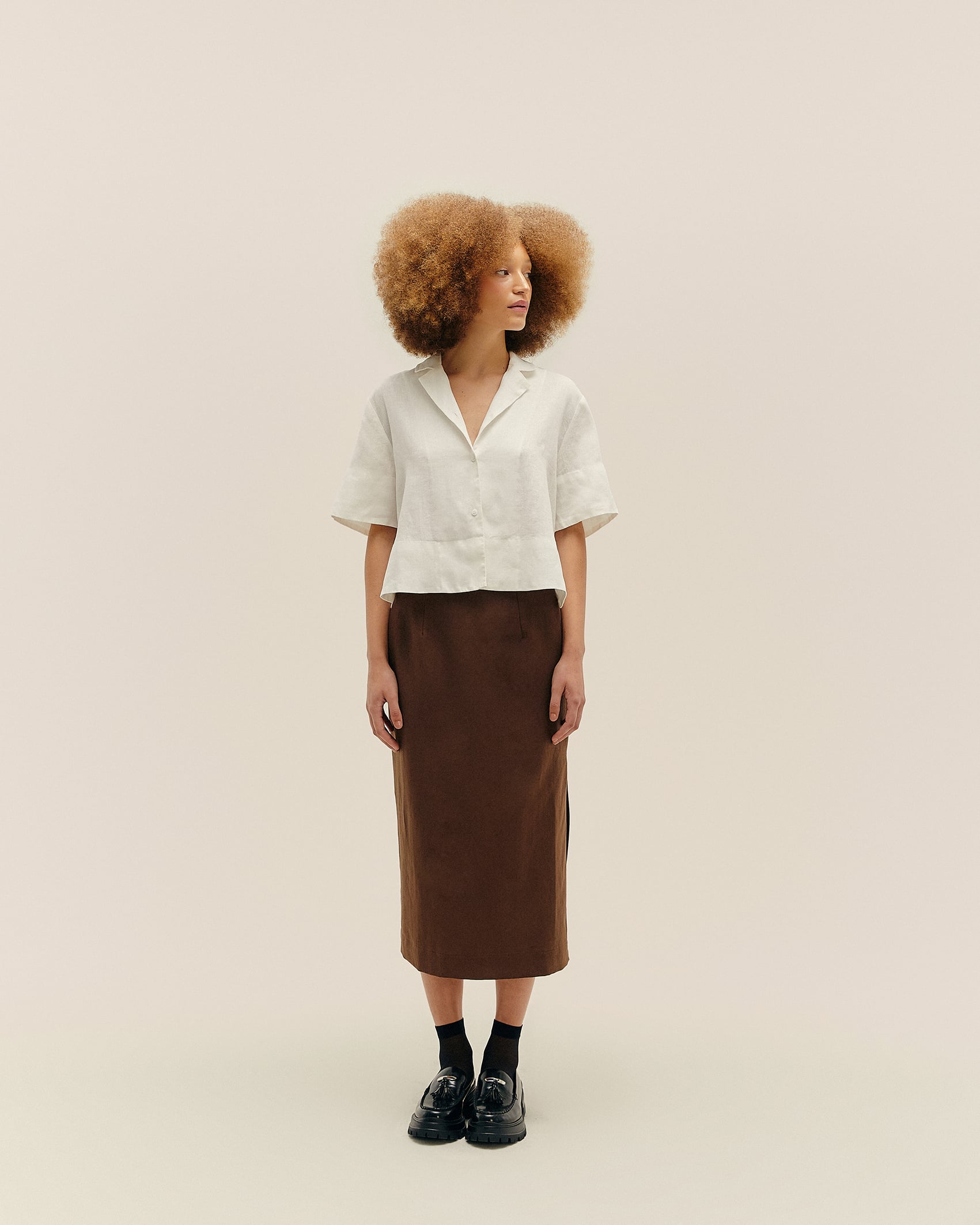 Camisa Lore Linho Off-White