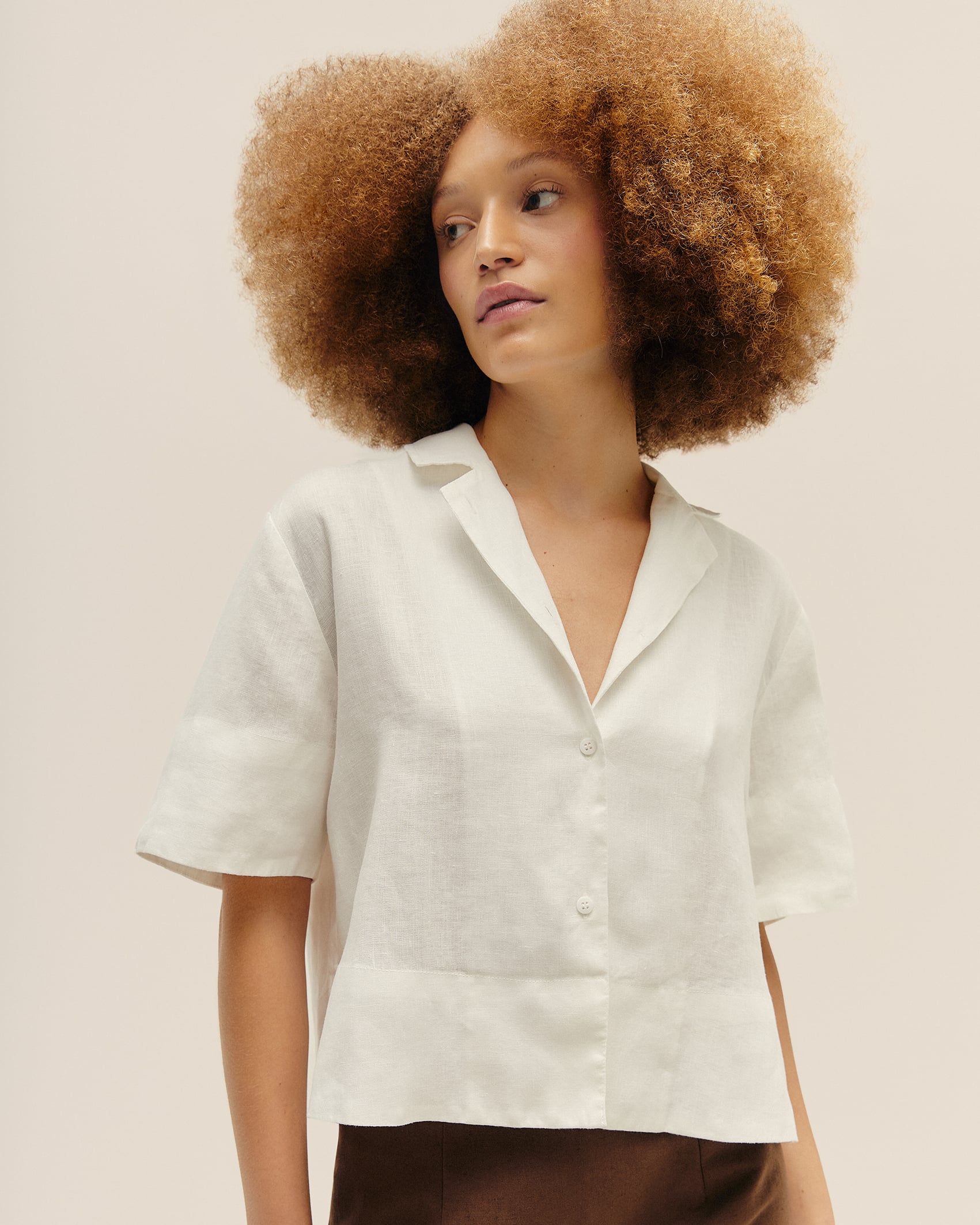 Camisa Lore Linho Off-White