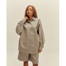 Haight — Camisa Oversized Cinza Argila