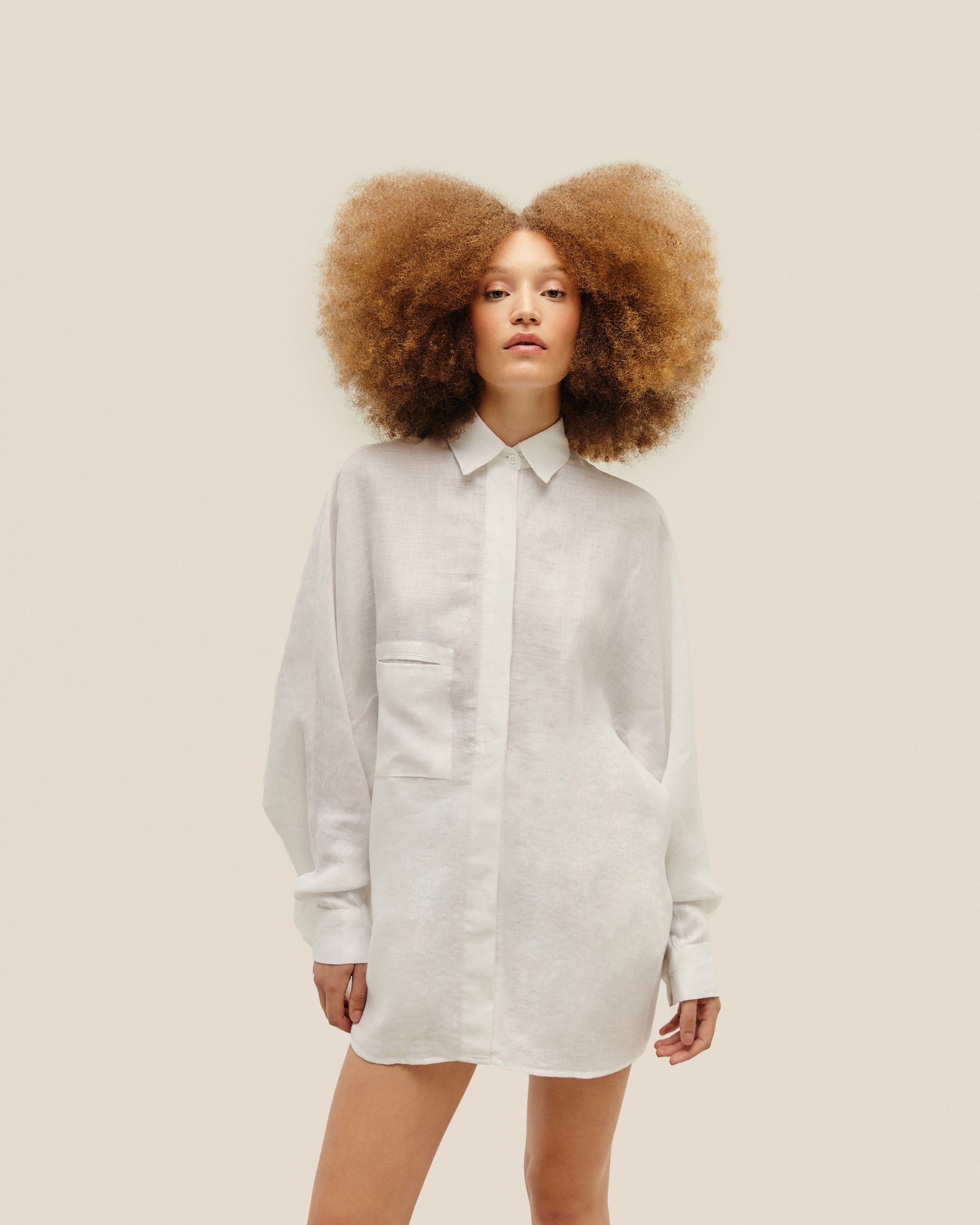 Camisa Oversized Linho Off-White