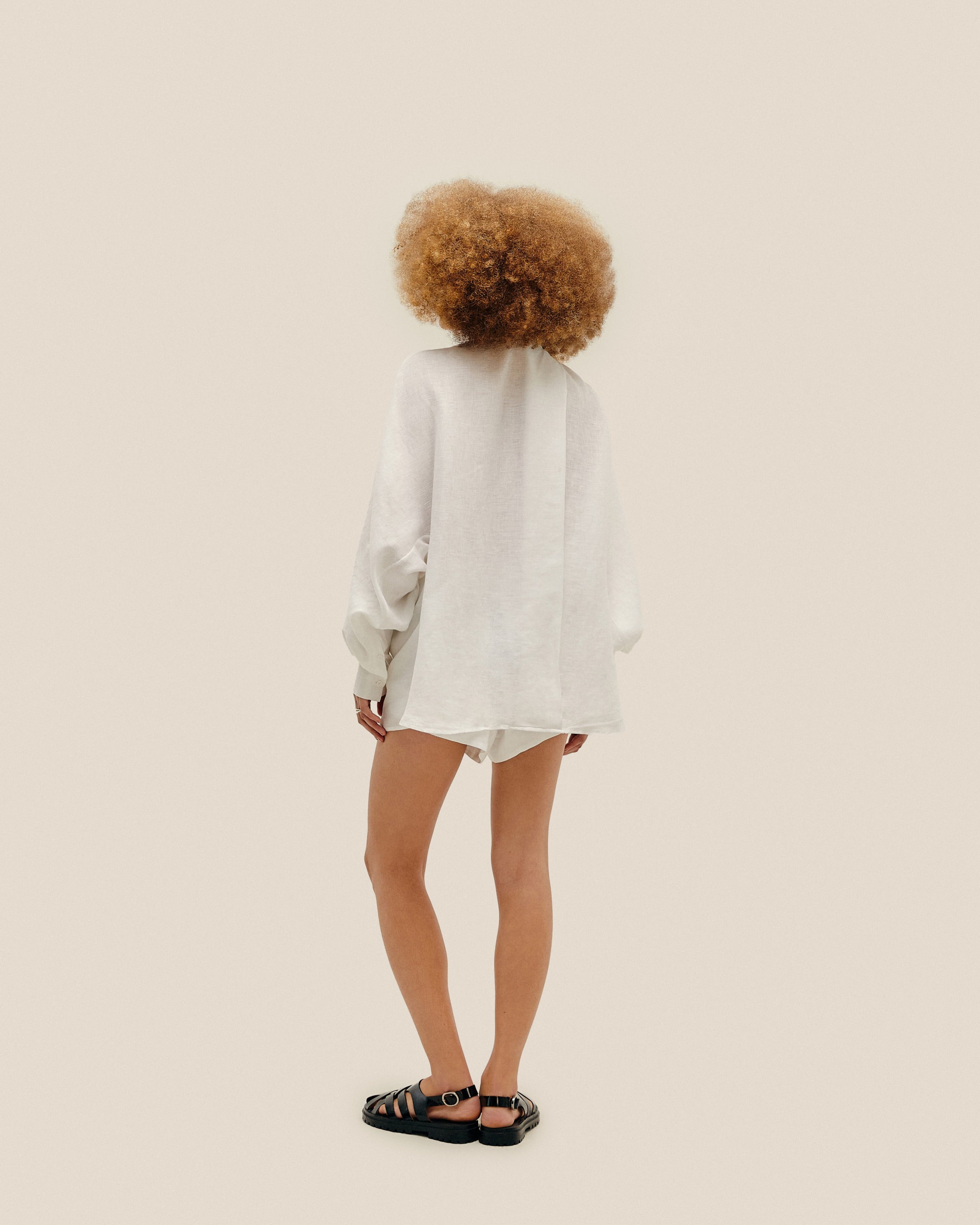 Camisa Oversized Linho Off-White