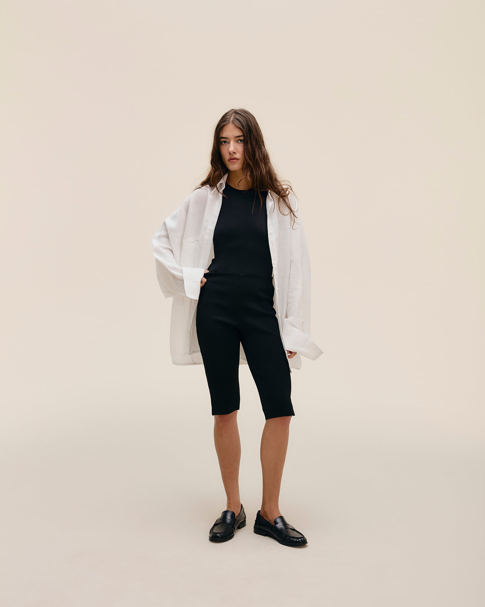 Camisa Oversized Linho Off-White