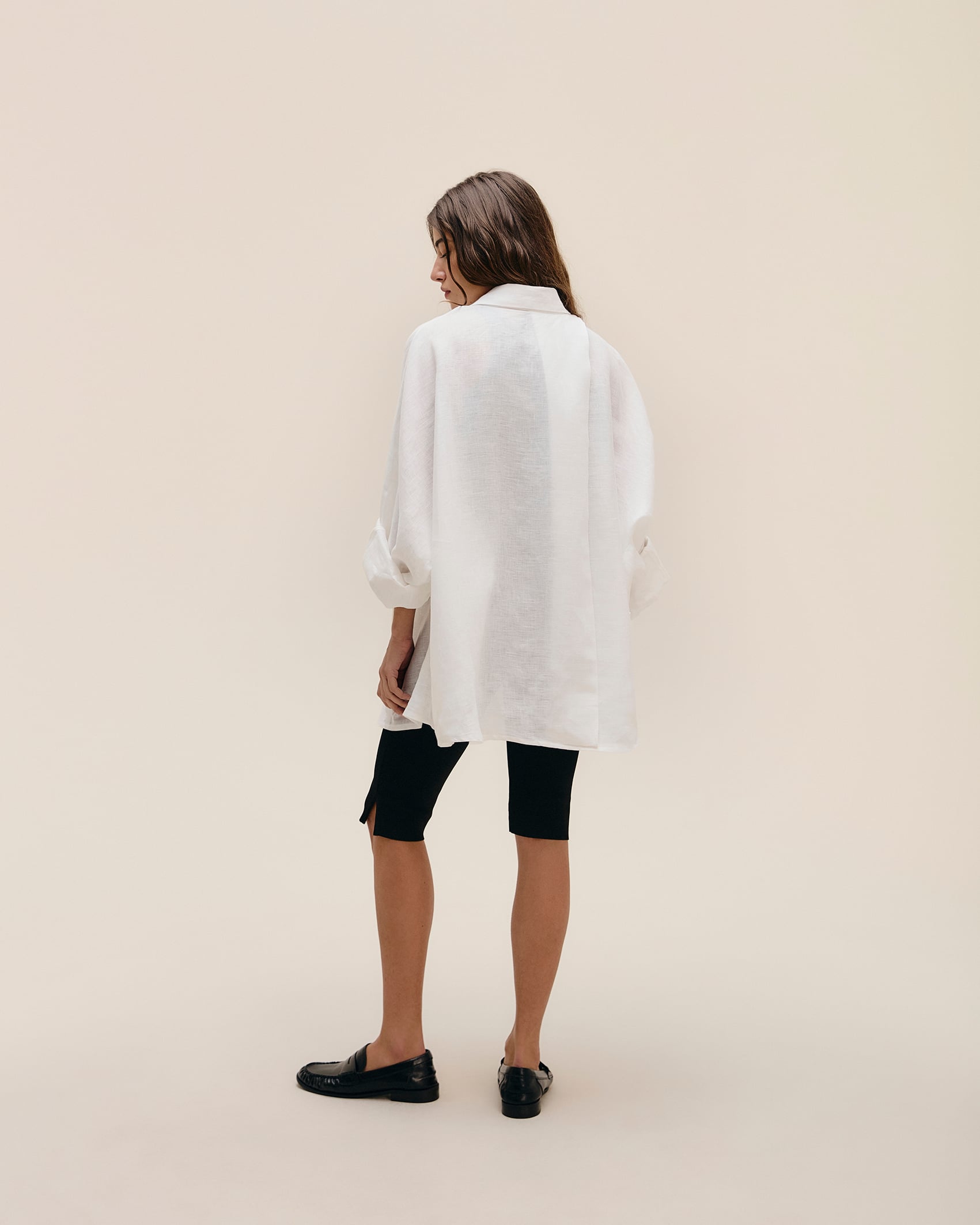 Camisa Oversized Linho Off-White