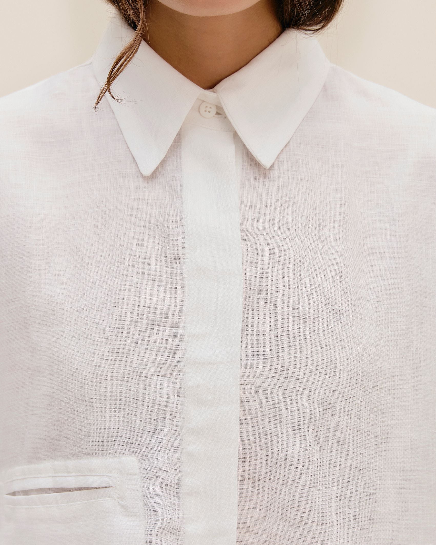 Camisa Oversized Linho Off-White