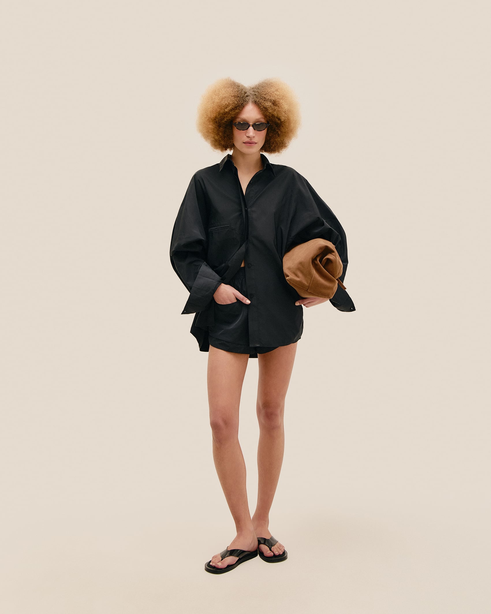 Camisa Oversized Nylon Preto