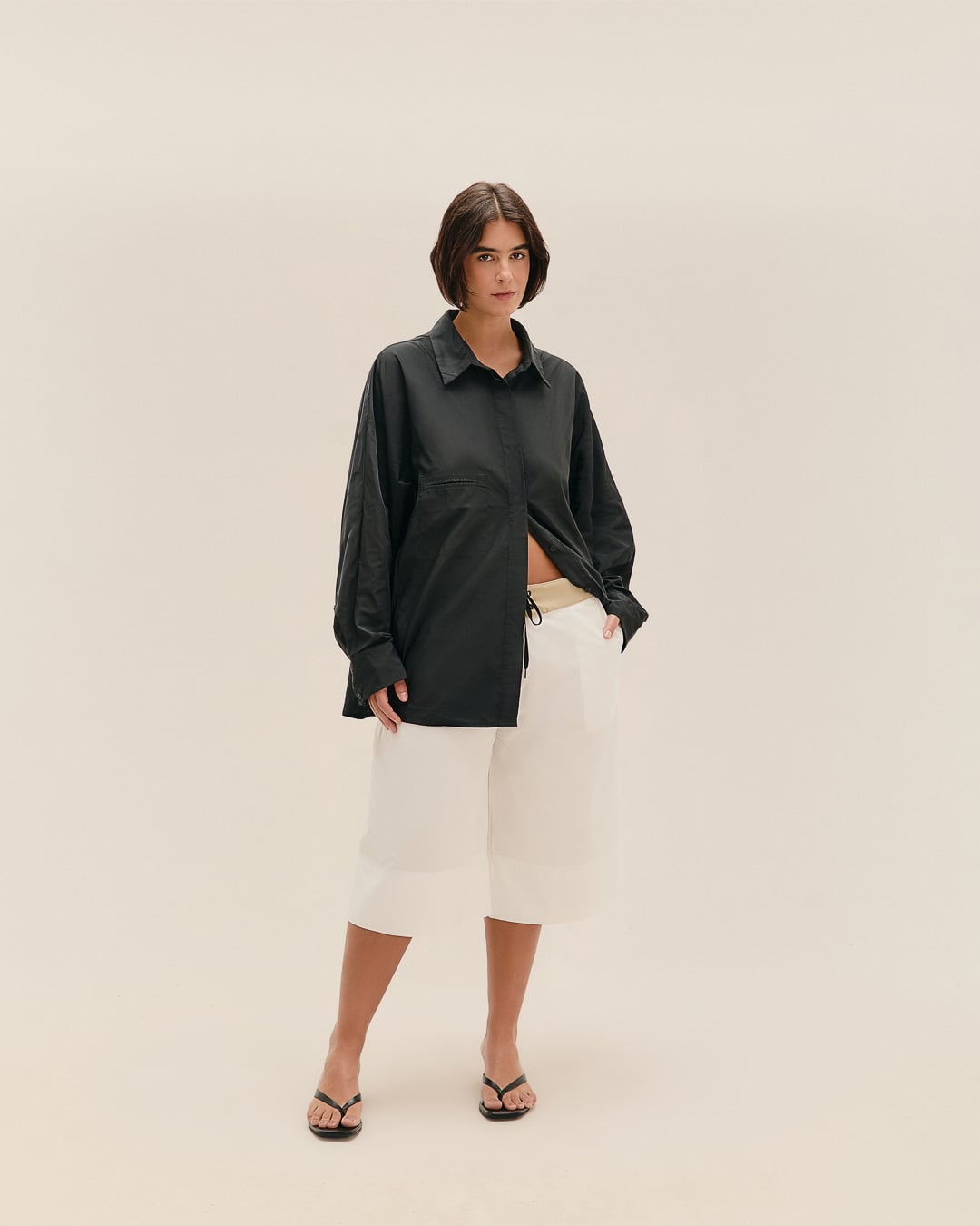 Camisa Oversized Nylon Preto
