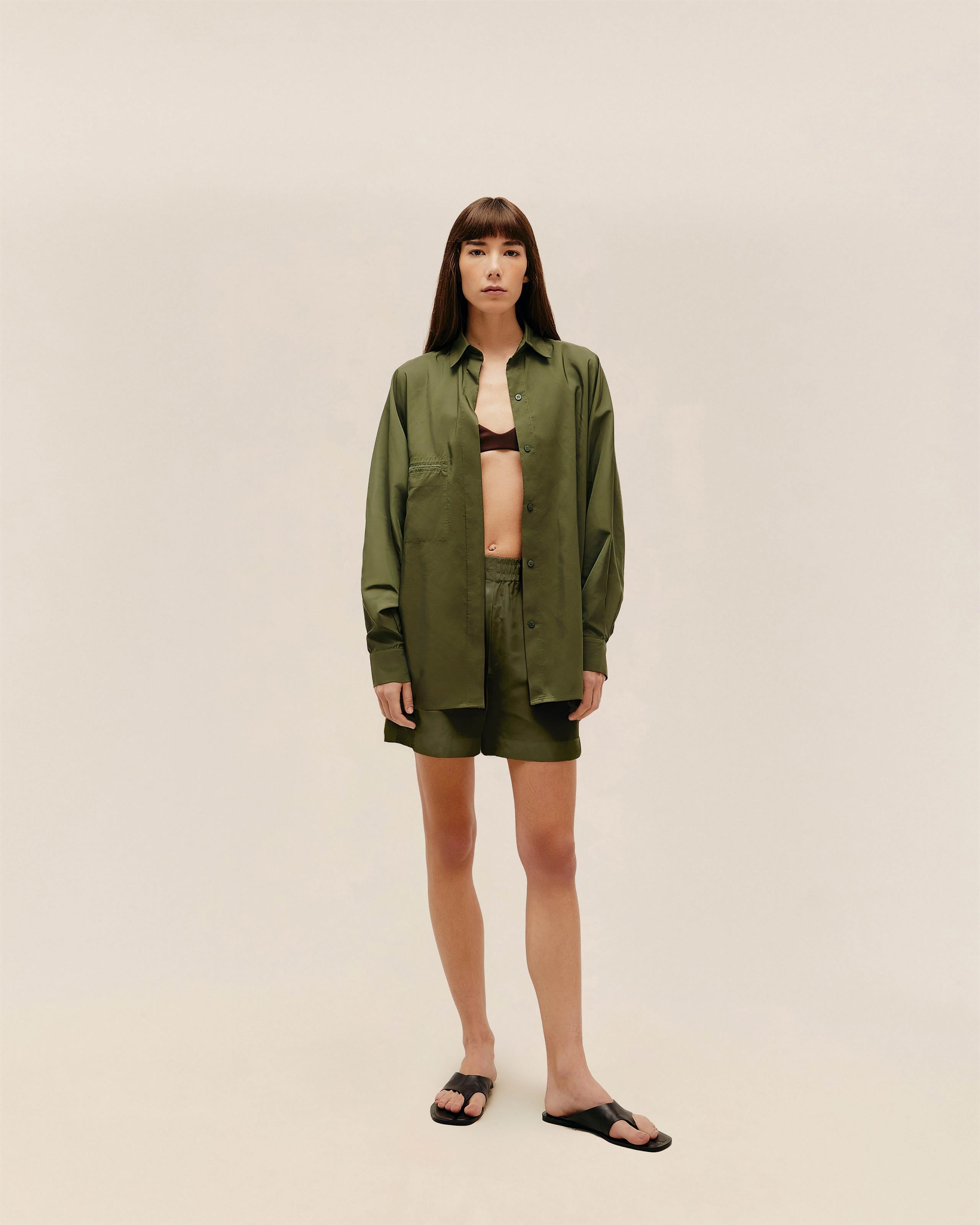 Camisa Oversized Nylon Verde