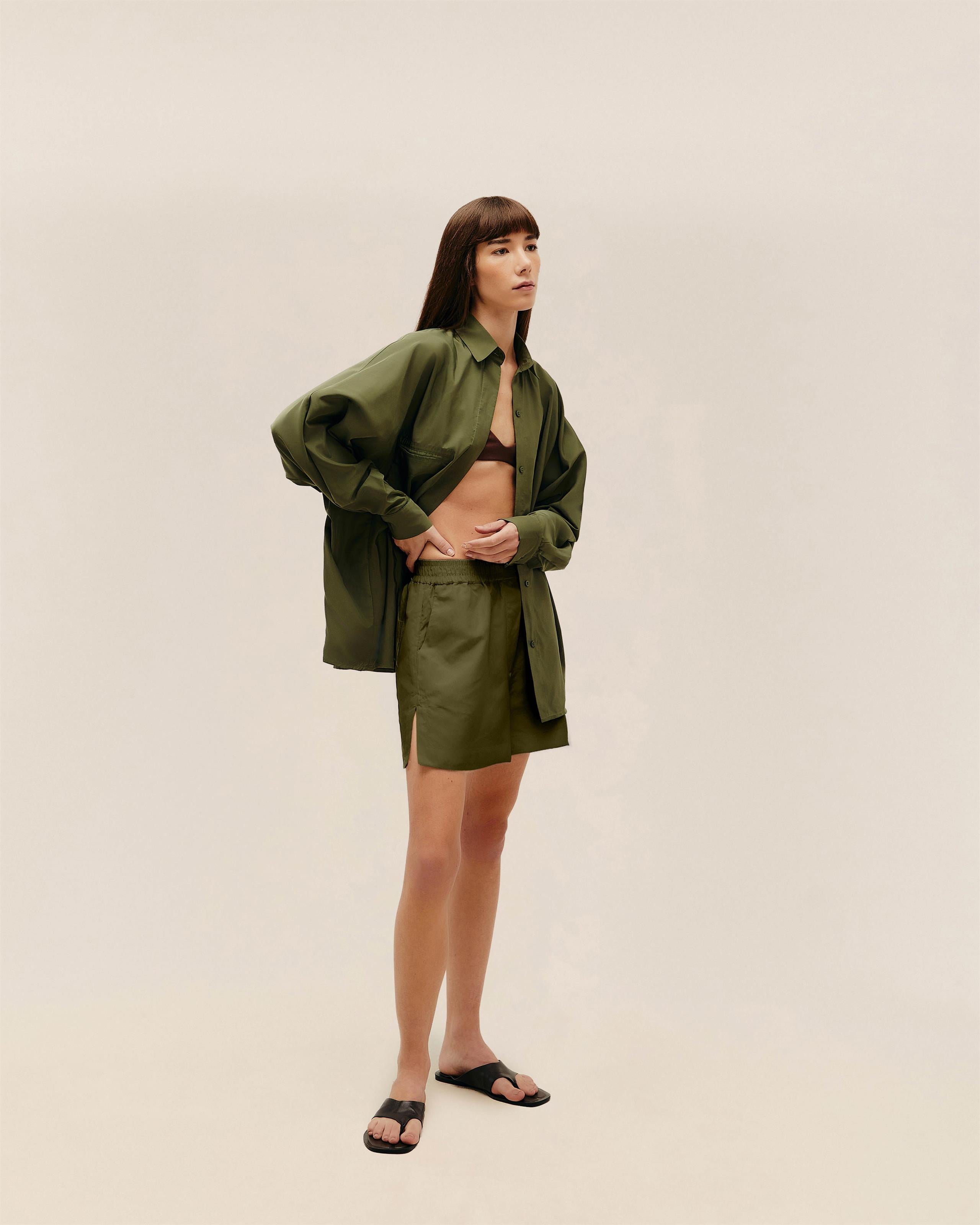 Camisa Oversized Nylon Verde