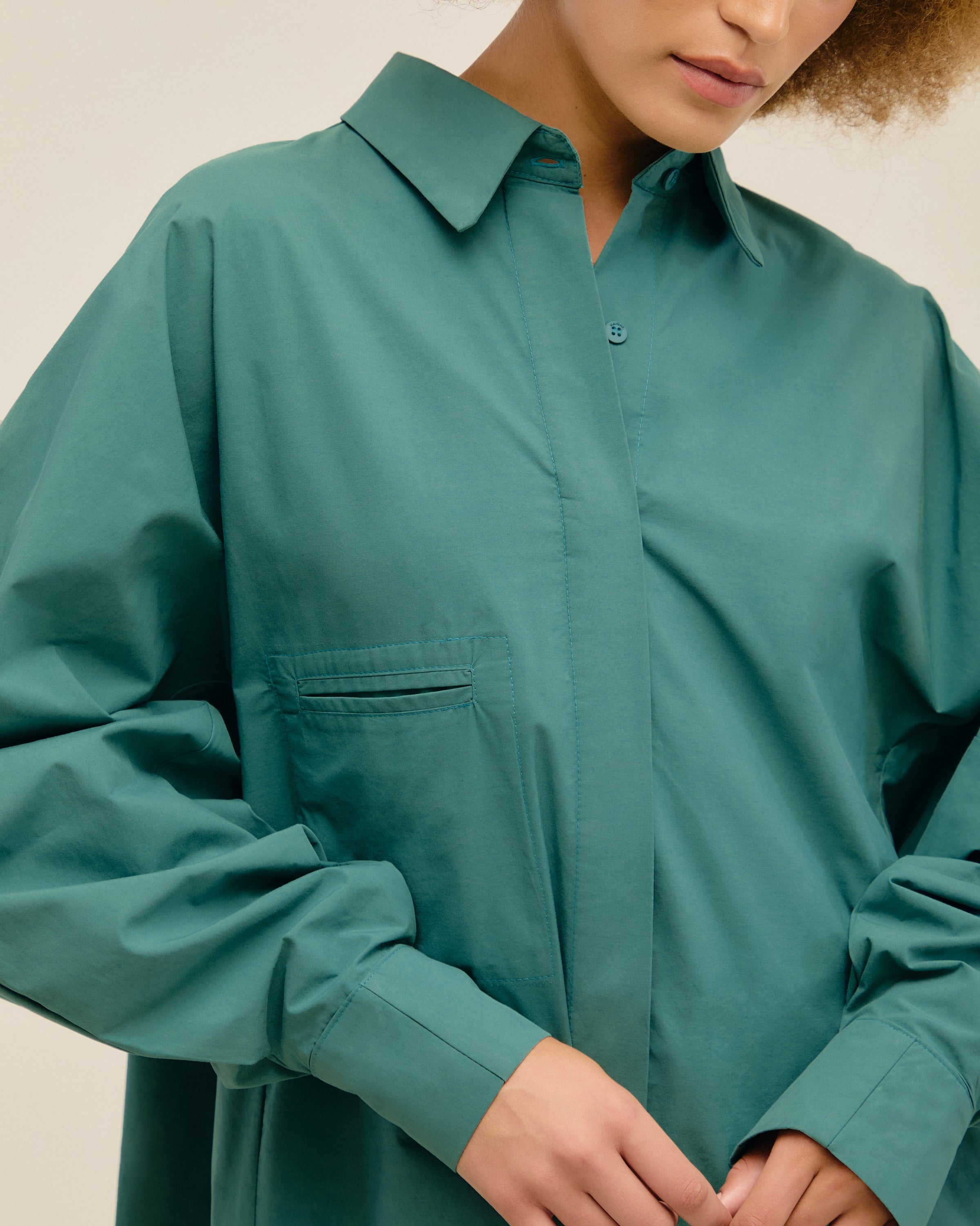 Camisa Oversized Verde Alga