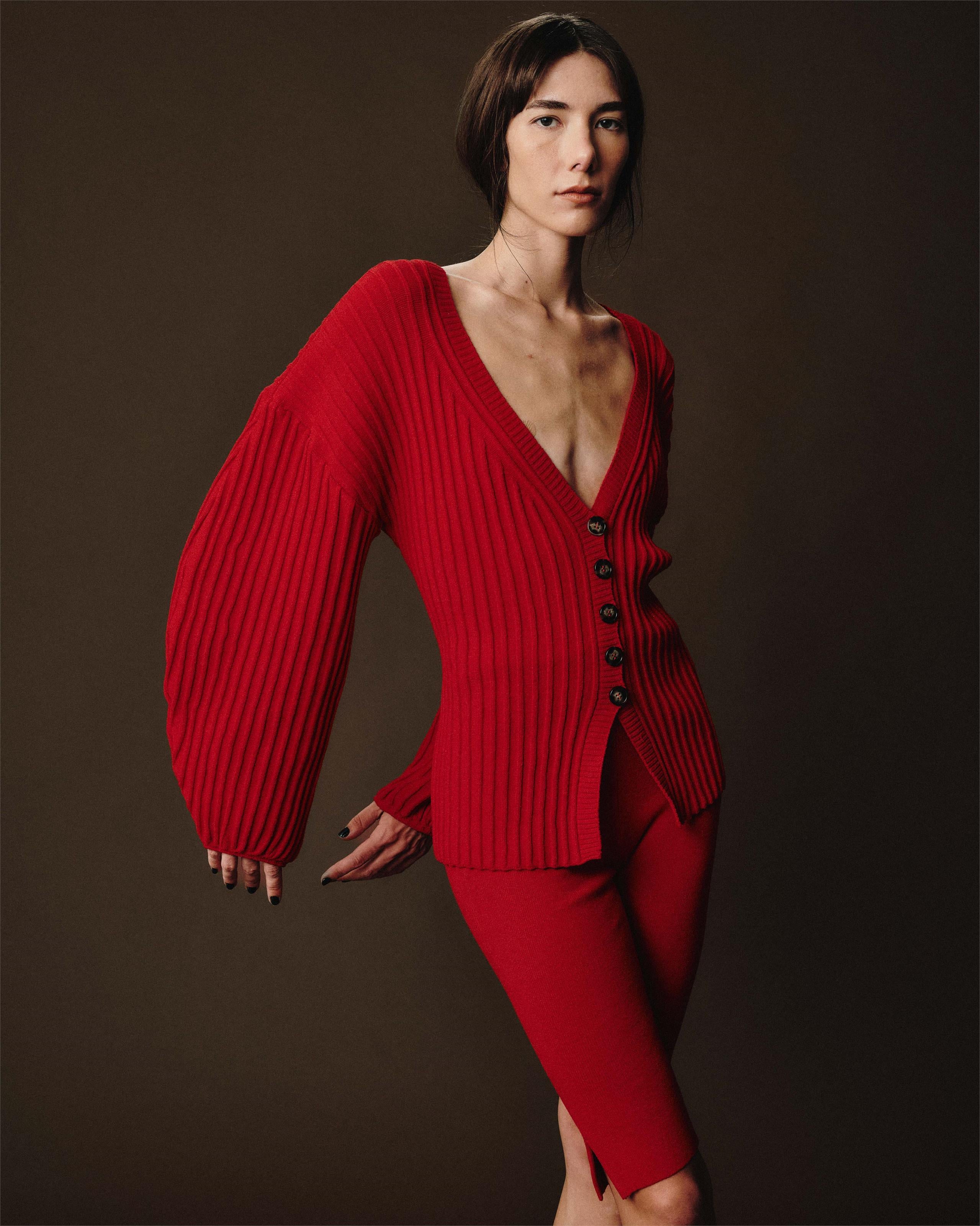 Cardigan Nala Tricot Vermelho
