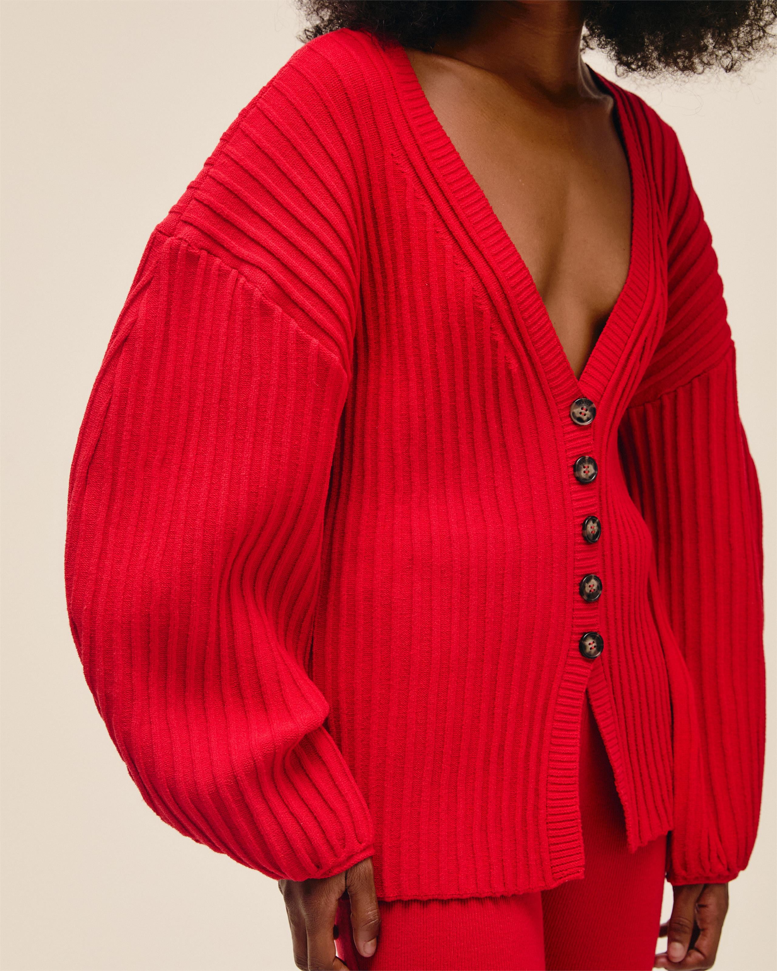 Cardigan Nala Tricot Vermelho