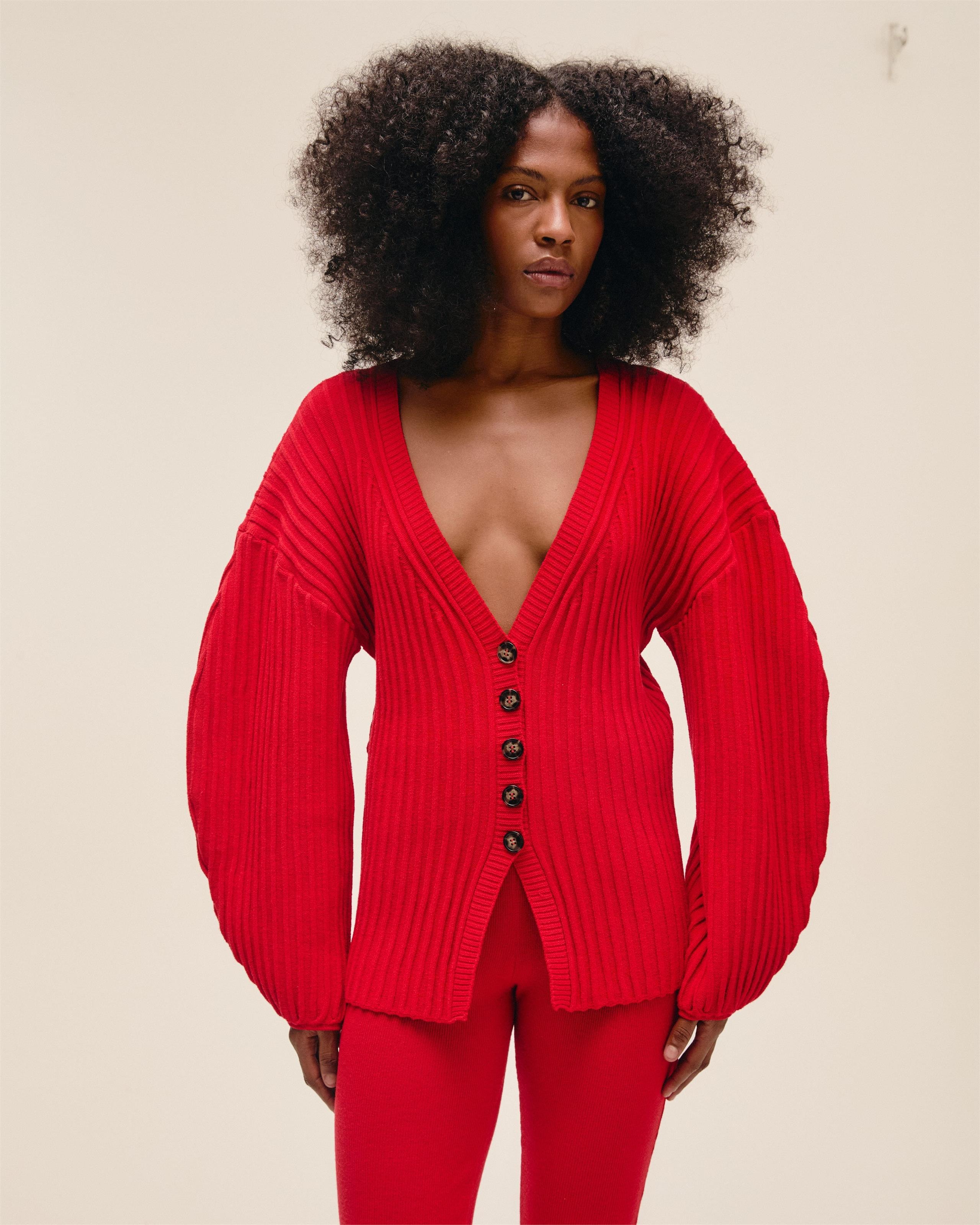 haight | Cardigan Nala Tricot Vermelho