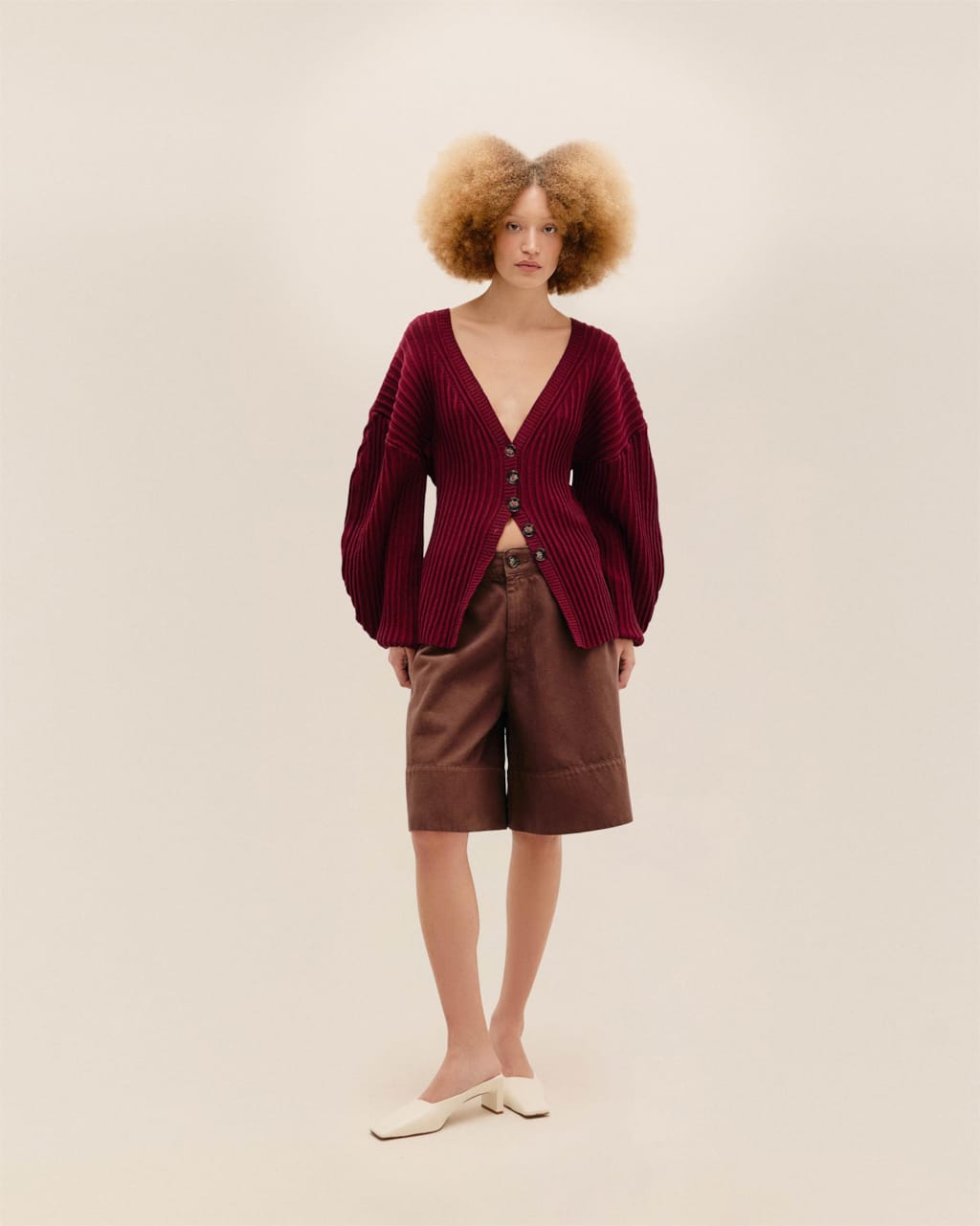 Cardigan Nala Tricot Vinho Marsala