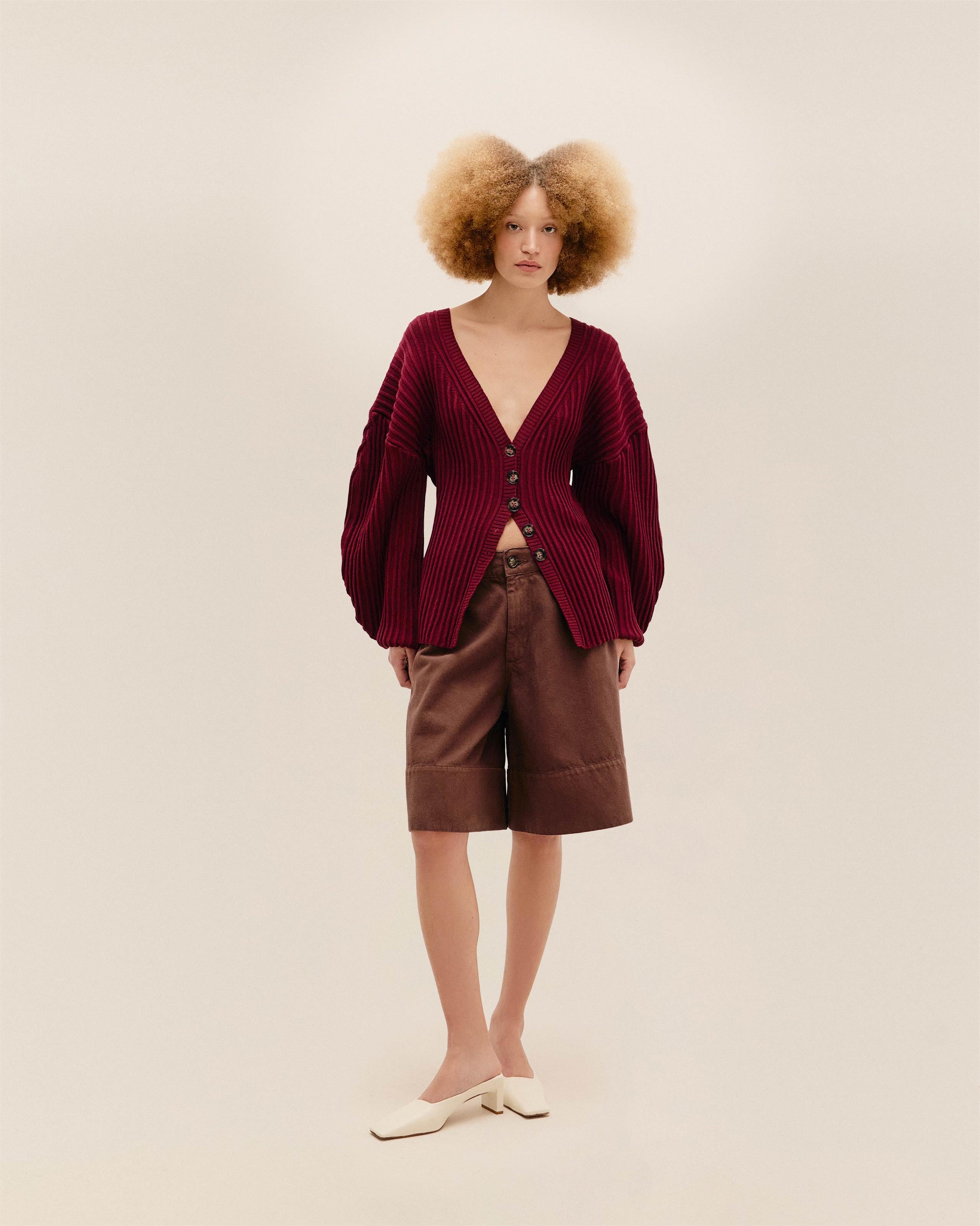 Cardigan Nala Tricot Vinho Marsala