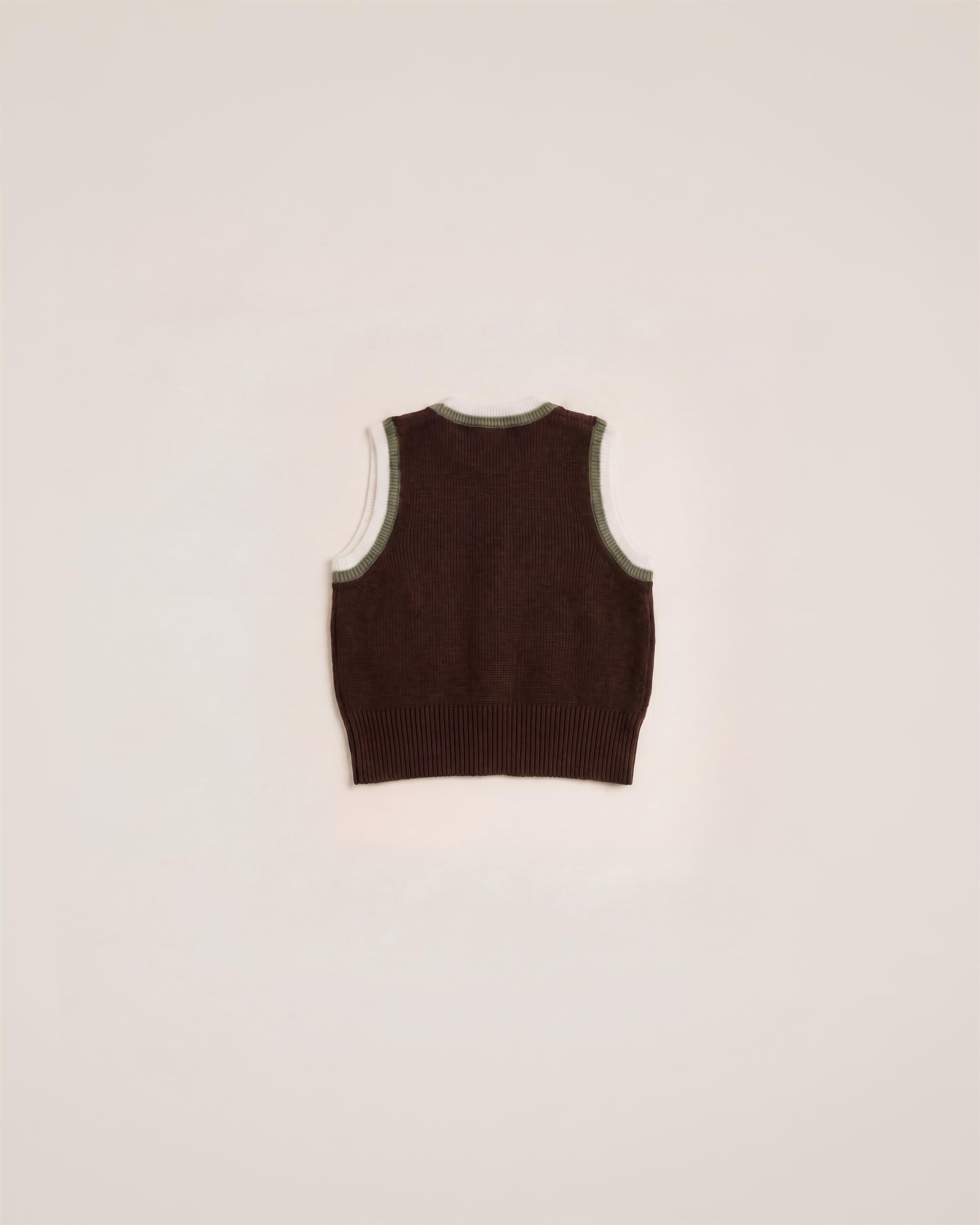 Colete Carolina Mini Tricot Marrom
