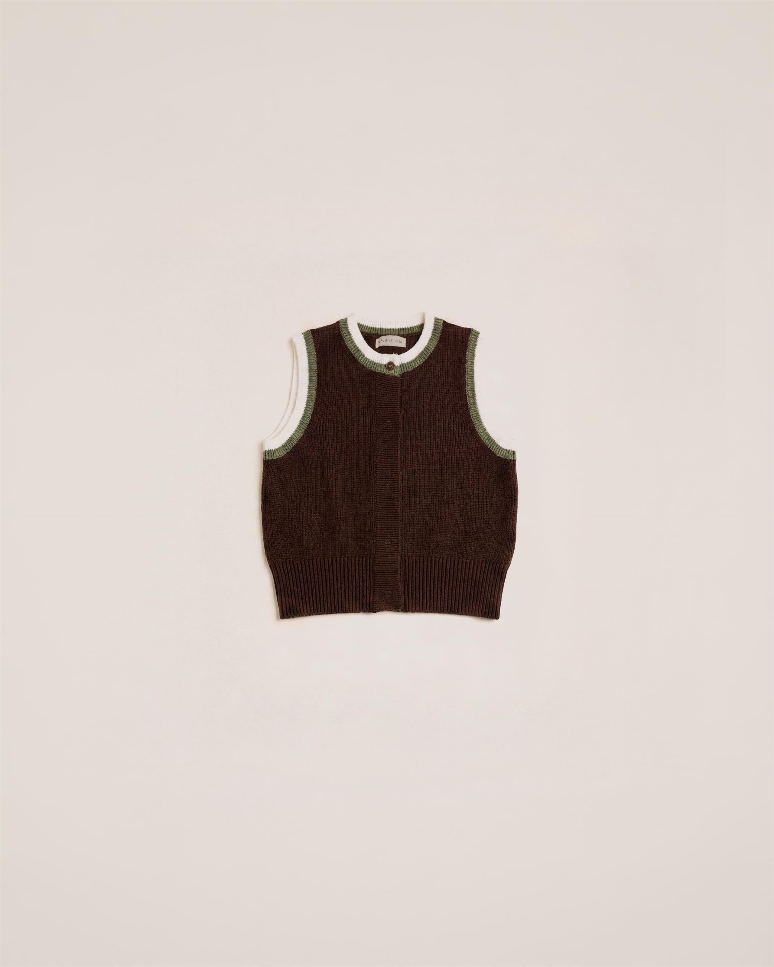 Colete Carolina Mini Tricot Marrom