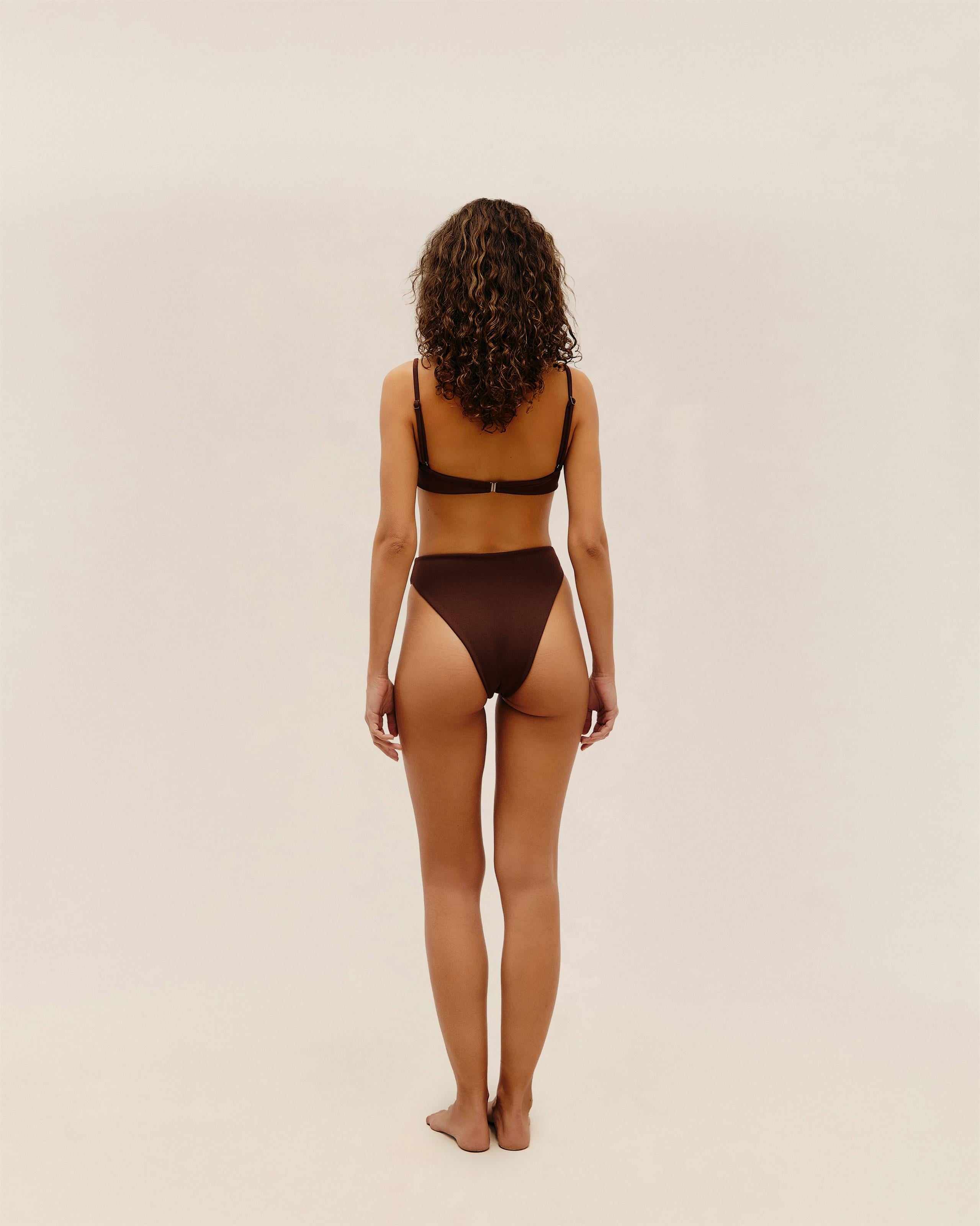 Hotpants Mah Crepe Marrom Cohiba