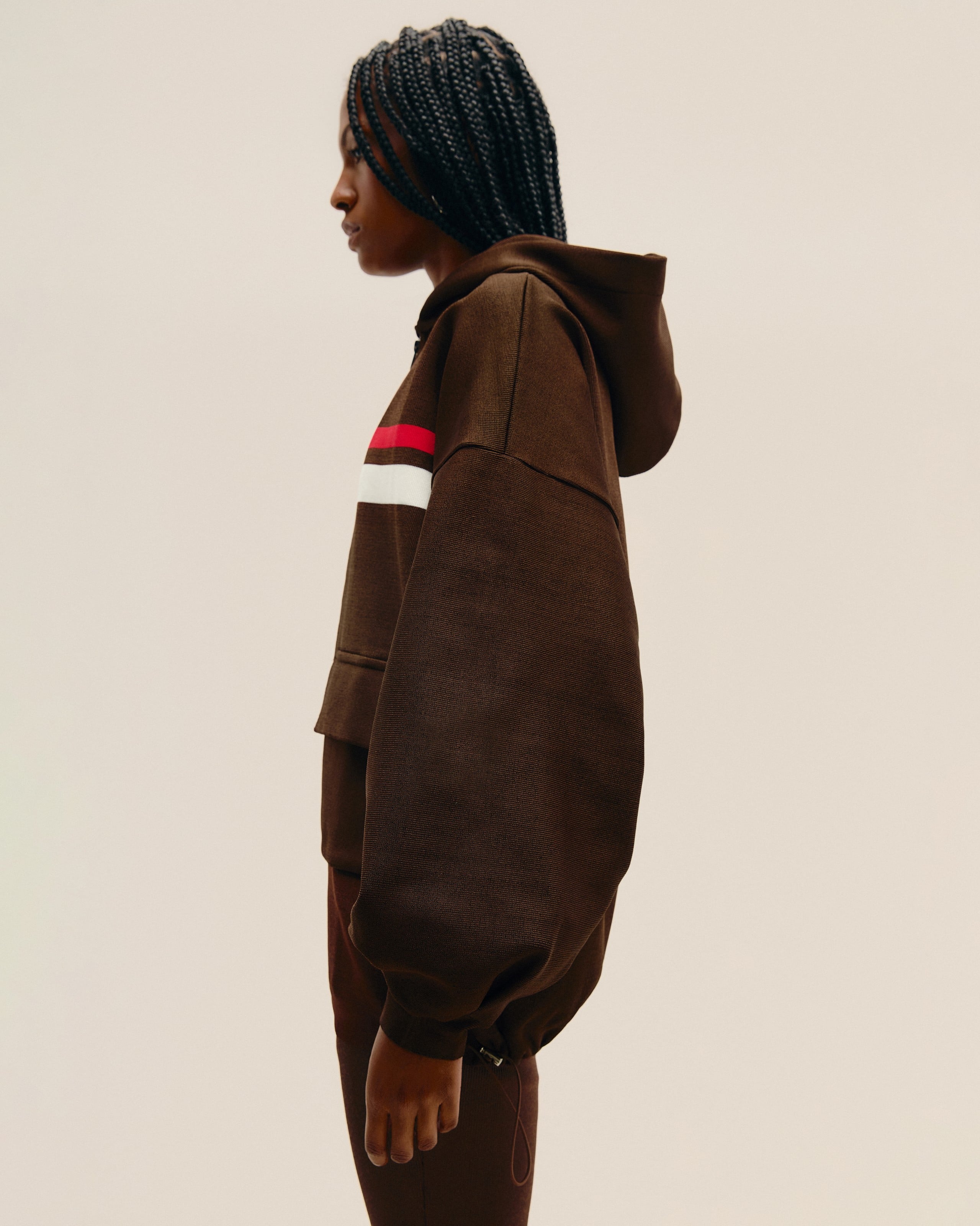 Jaqueta Amora Sport Tricot Marrom Brauna