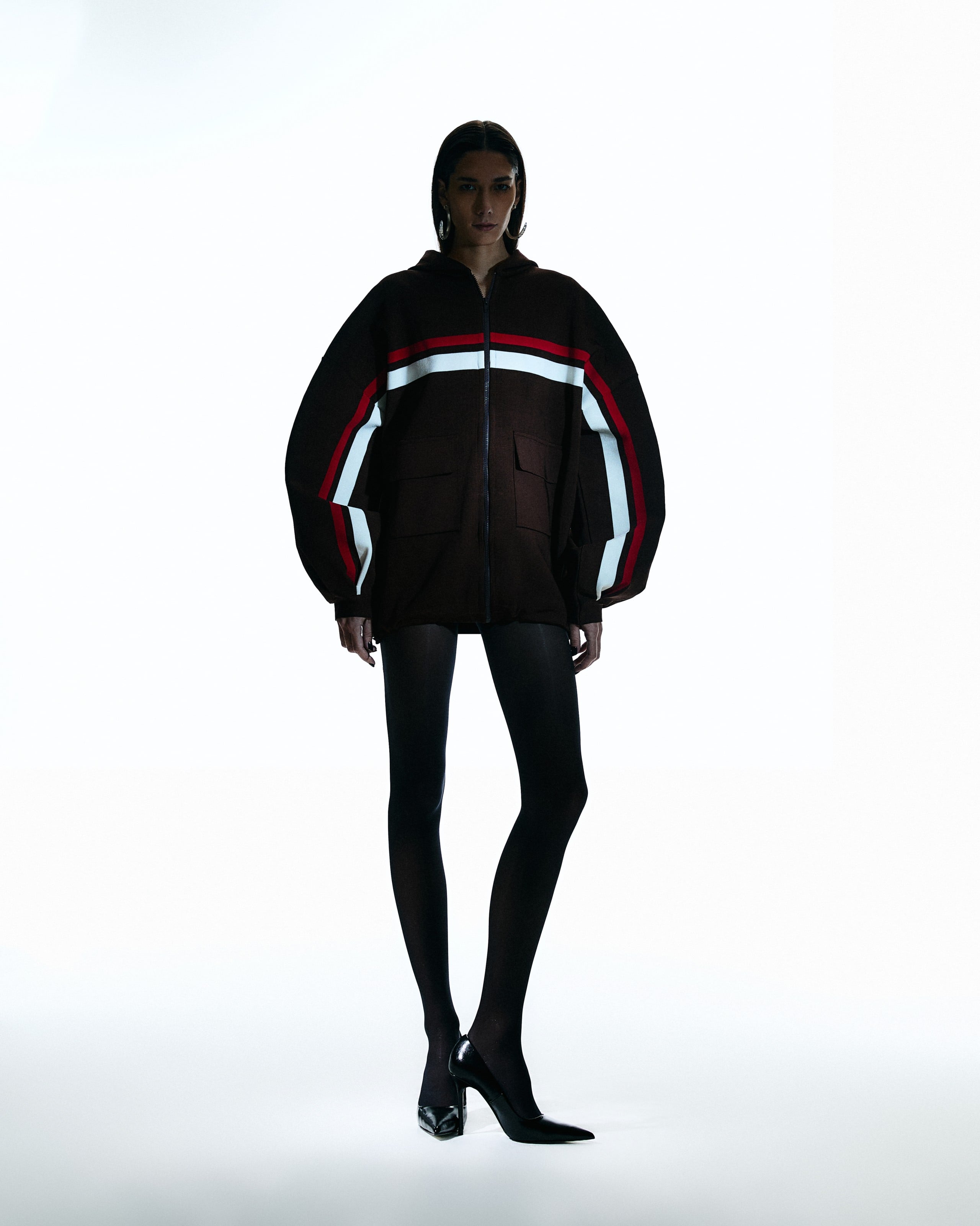 Jaqueta Amora Sport Tricot Marrom Brauna