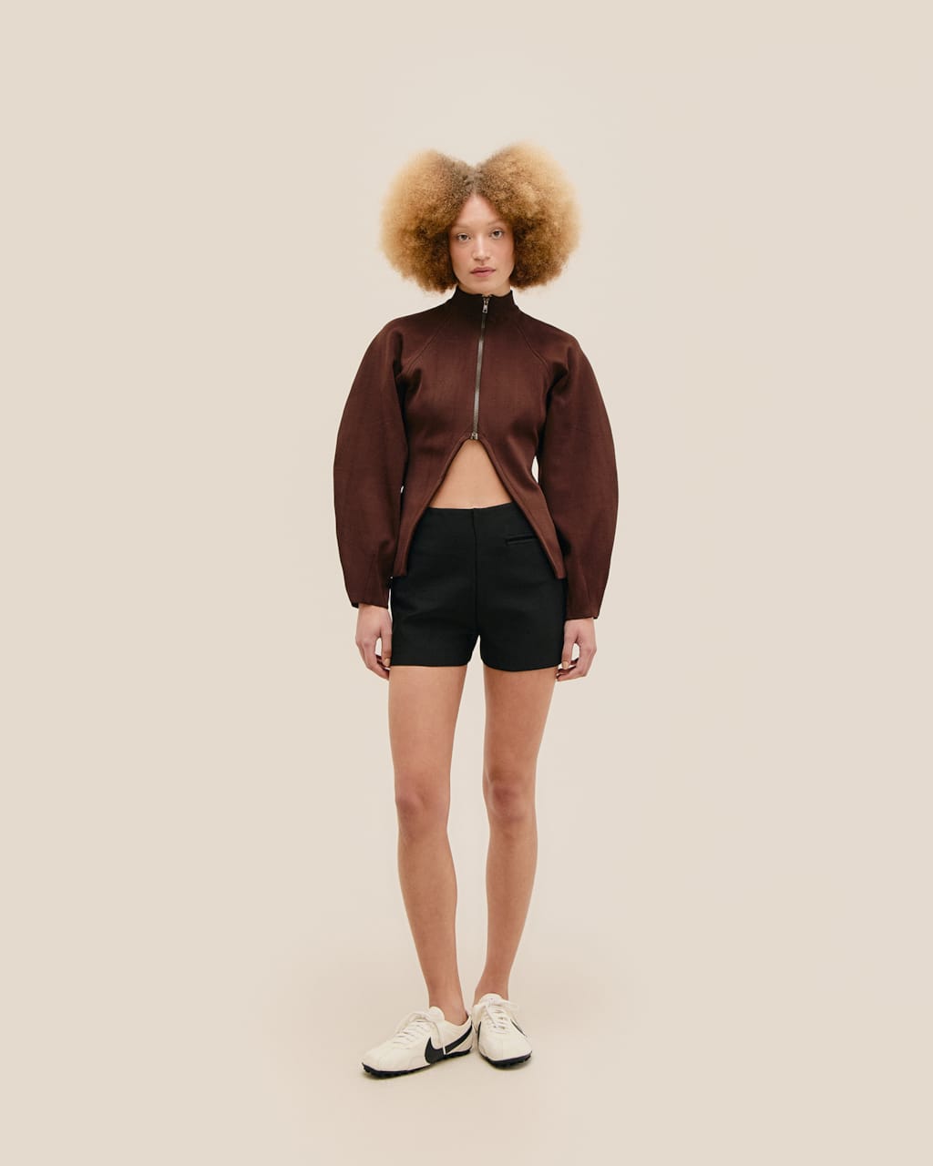 Jaqueta Atena Tricot Marrom Brauna
