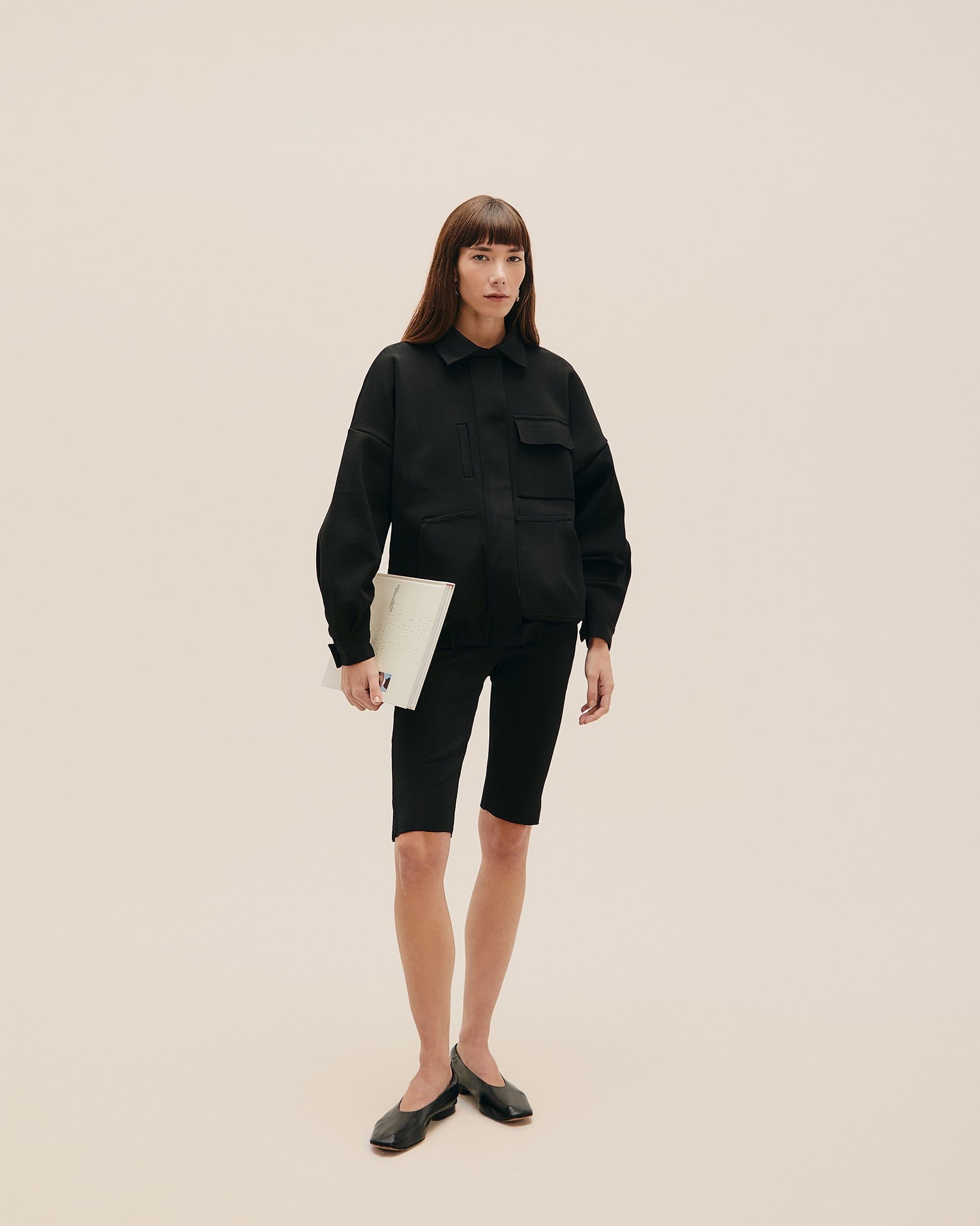 Jaqueta Bomber Tricot Preto