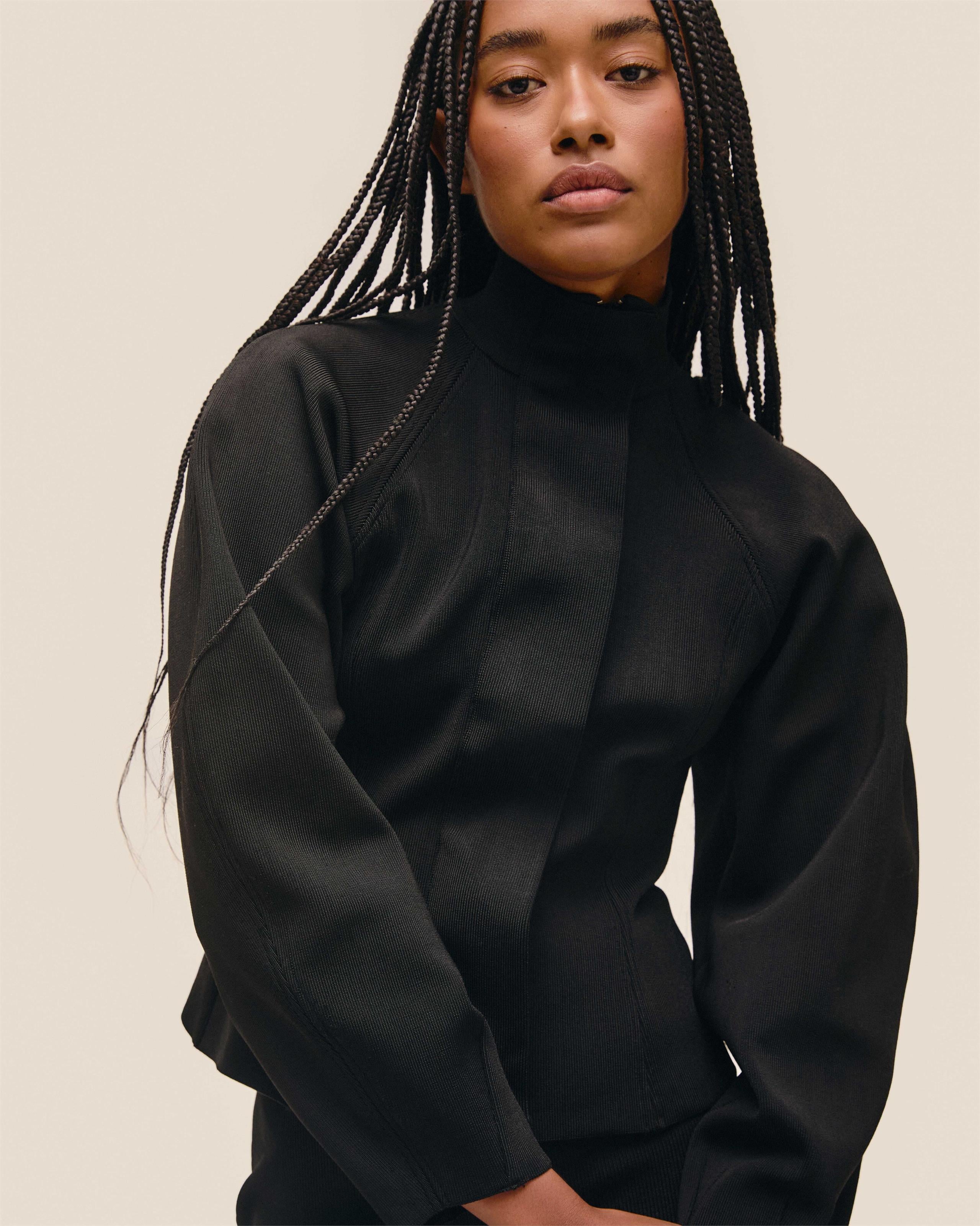 Jaqueta Estela Tricot Preto