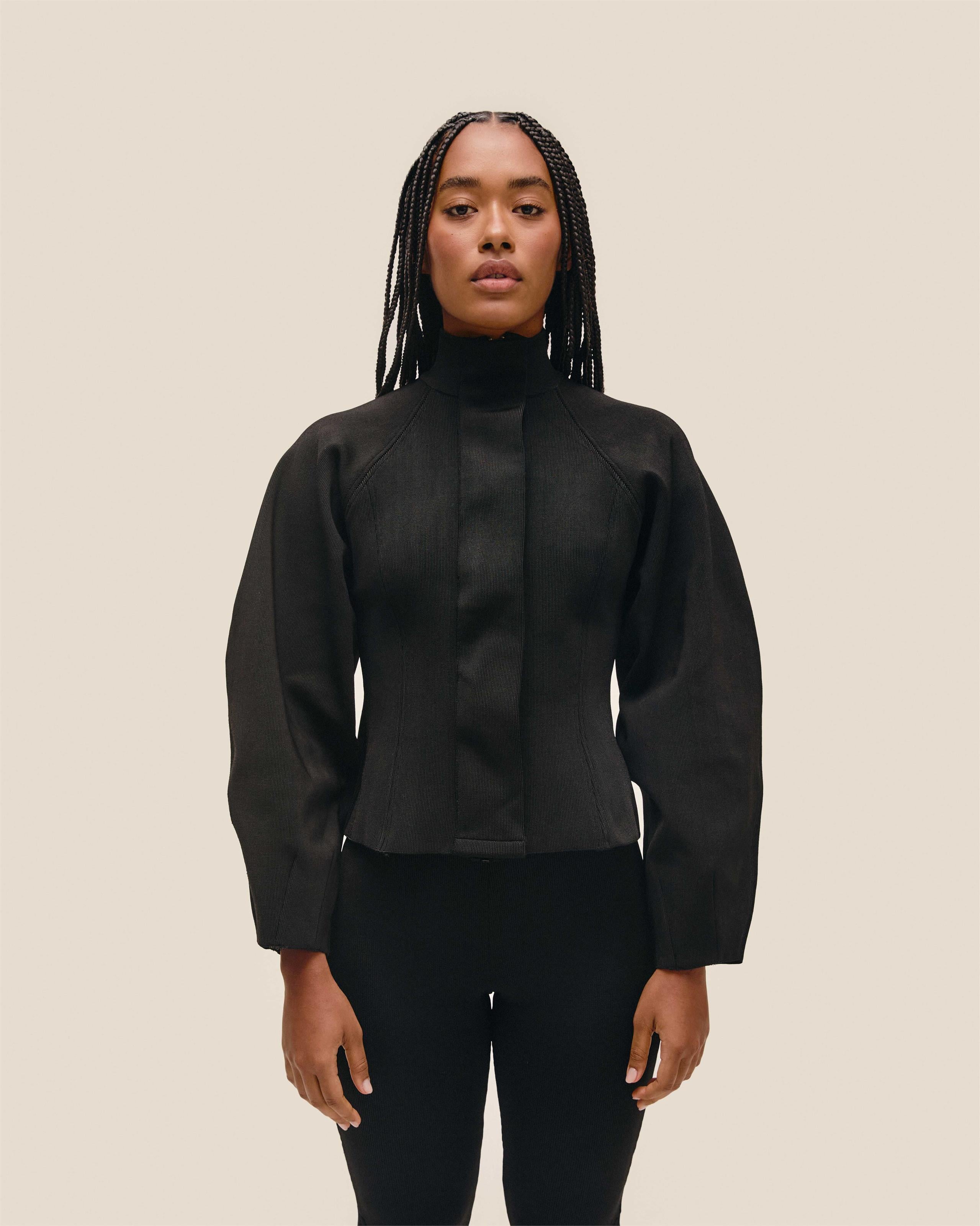 Jaqueta Estela Tricot Preto