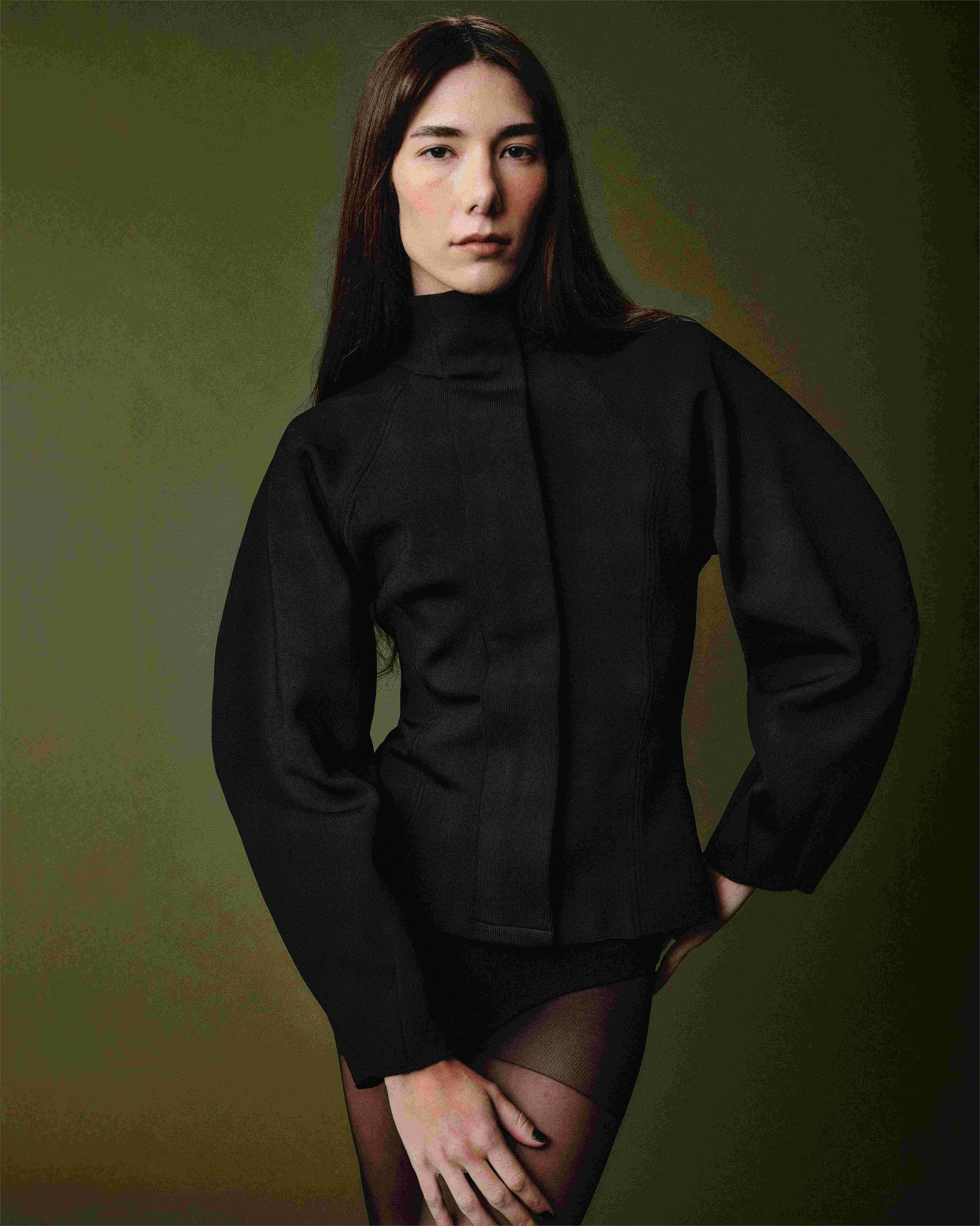 Jaqueta Estela Tricot Preto