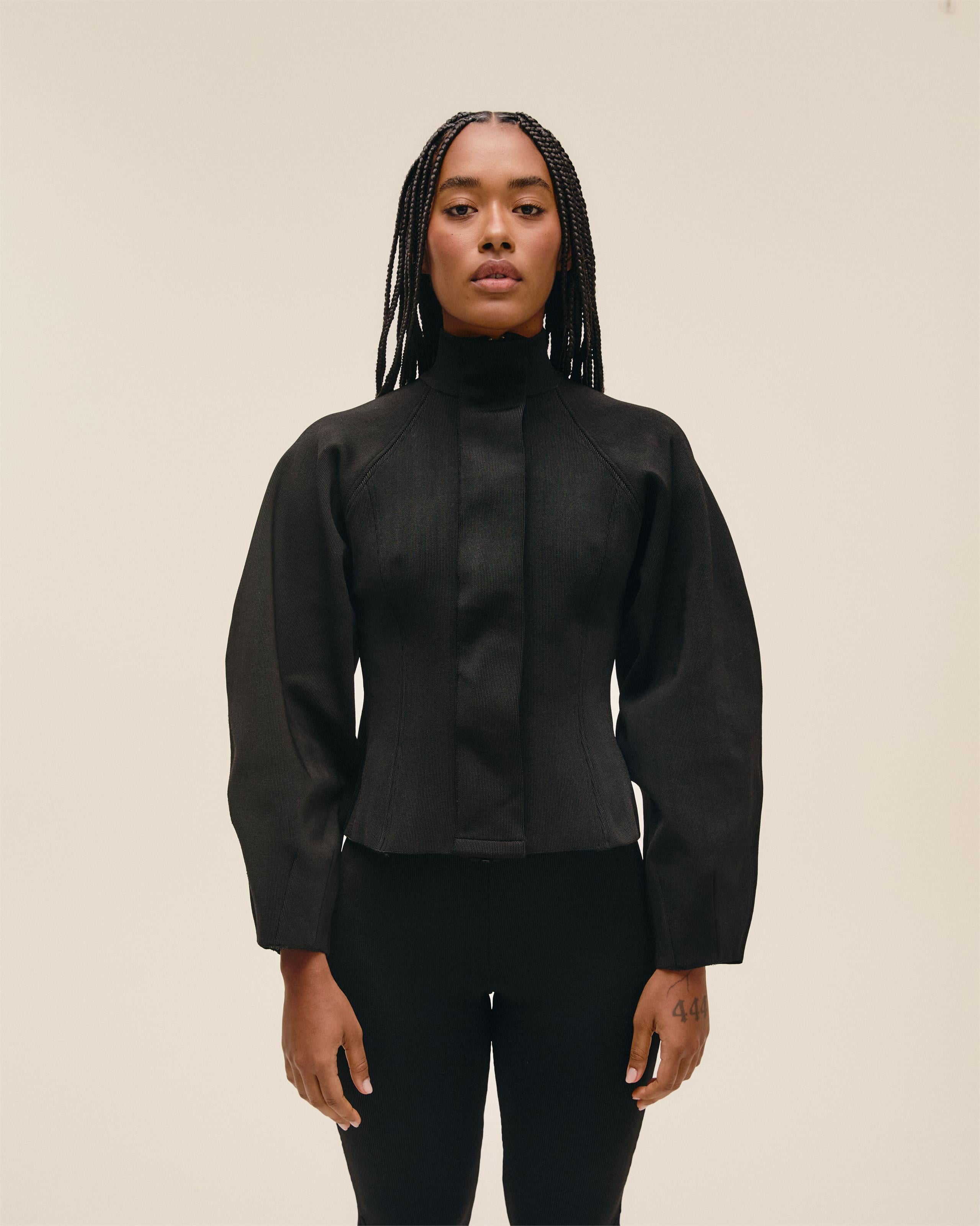 Jaqueta Estela Tricot Preto