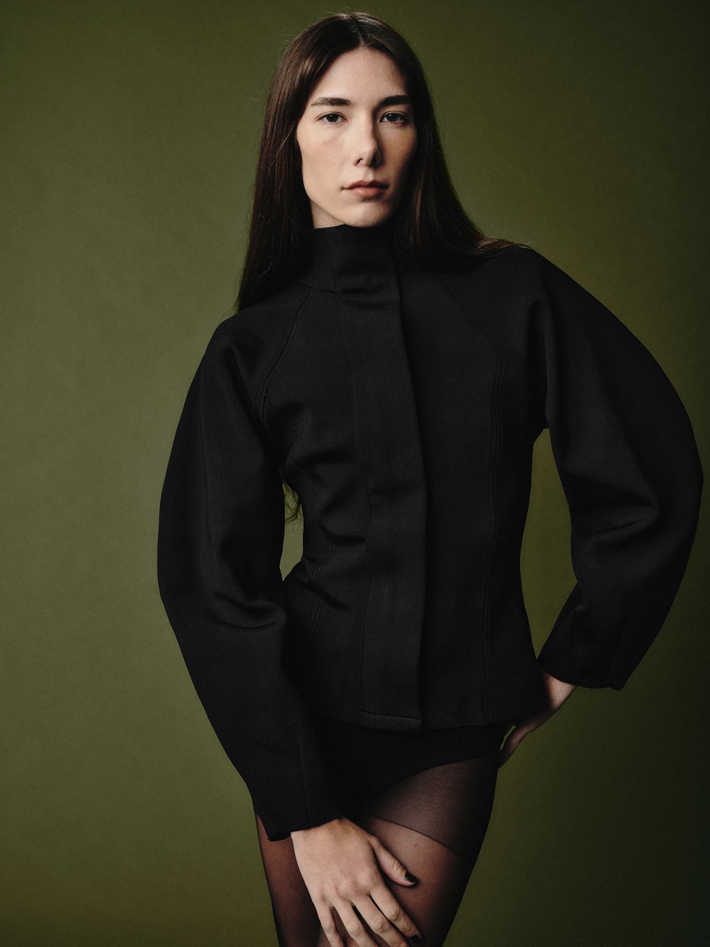 Jaqueta Estela Tricot Preto