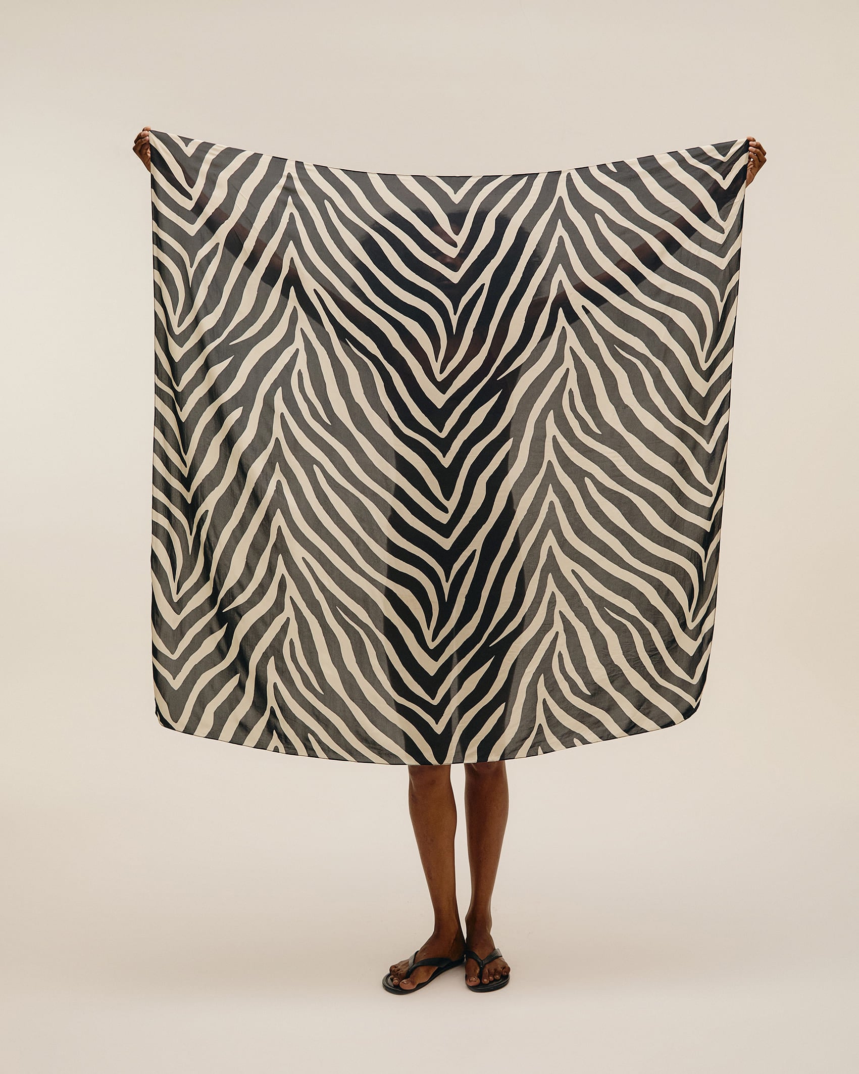 Lenço Estampado Estampa Zebra Diagonal