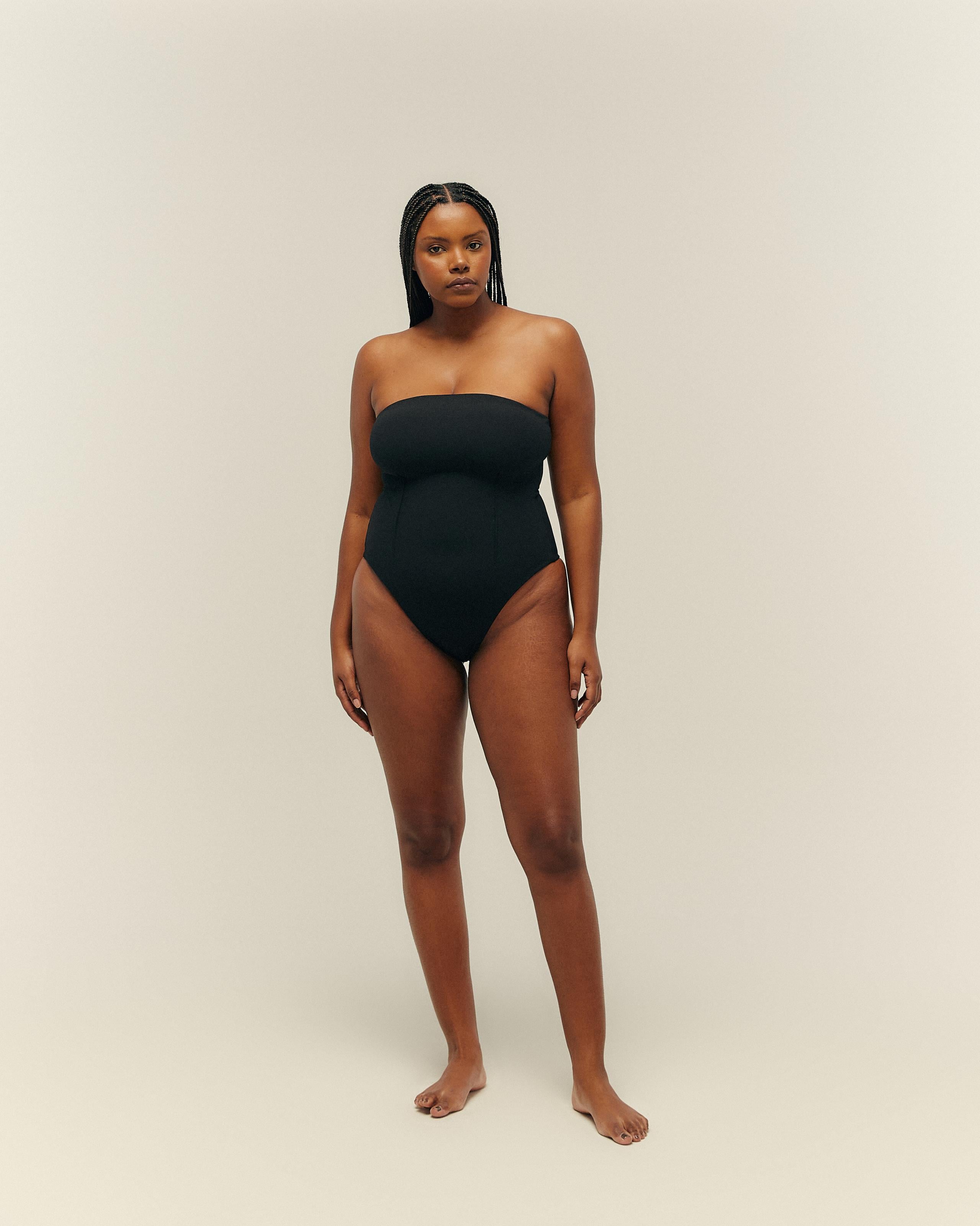 Maiô Alice Pence Crepe Preto