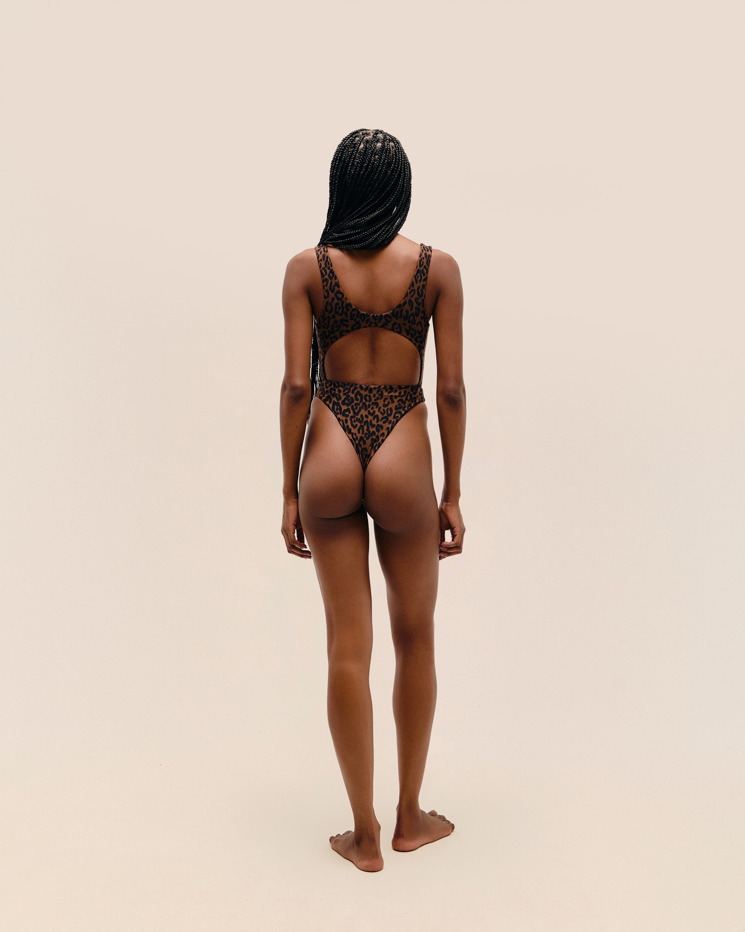 Maiô Bruna Estampado Onça Noir