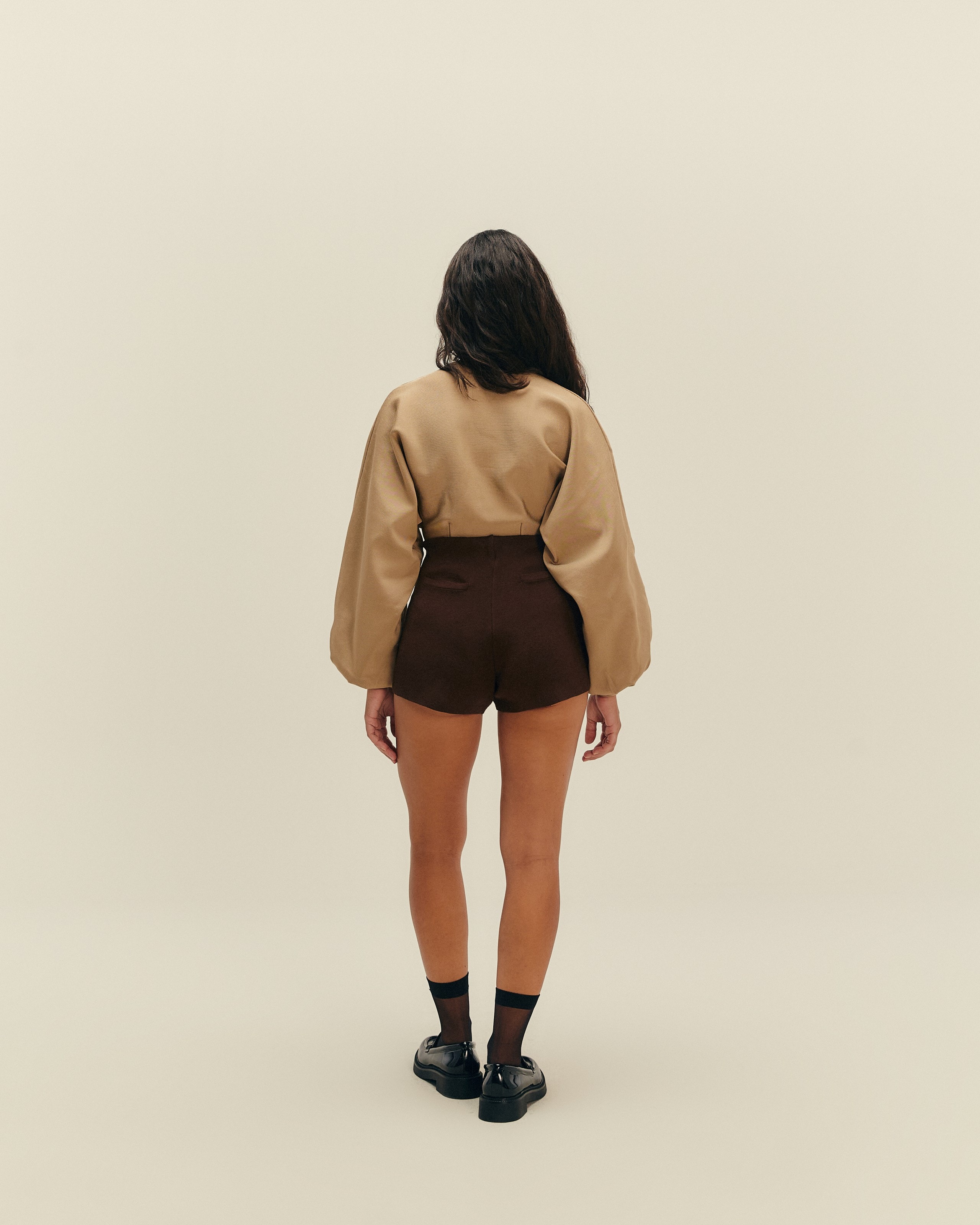 Maiô Pregas Tricot Bege