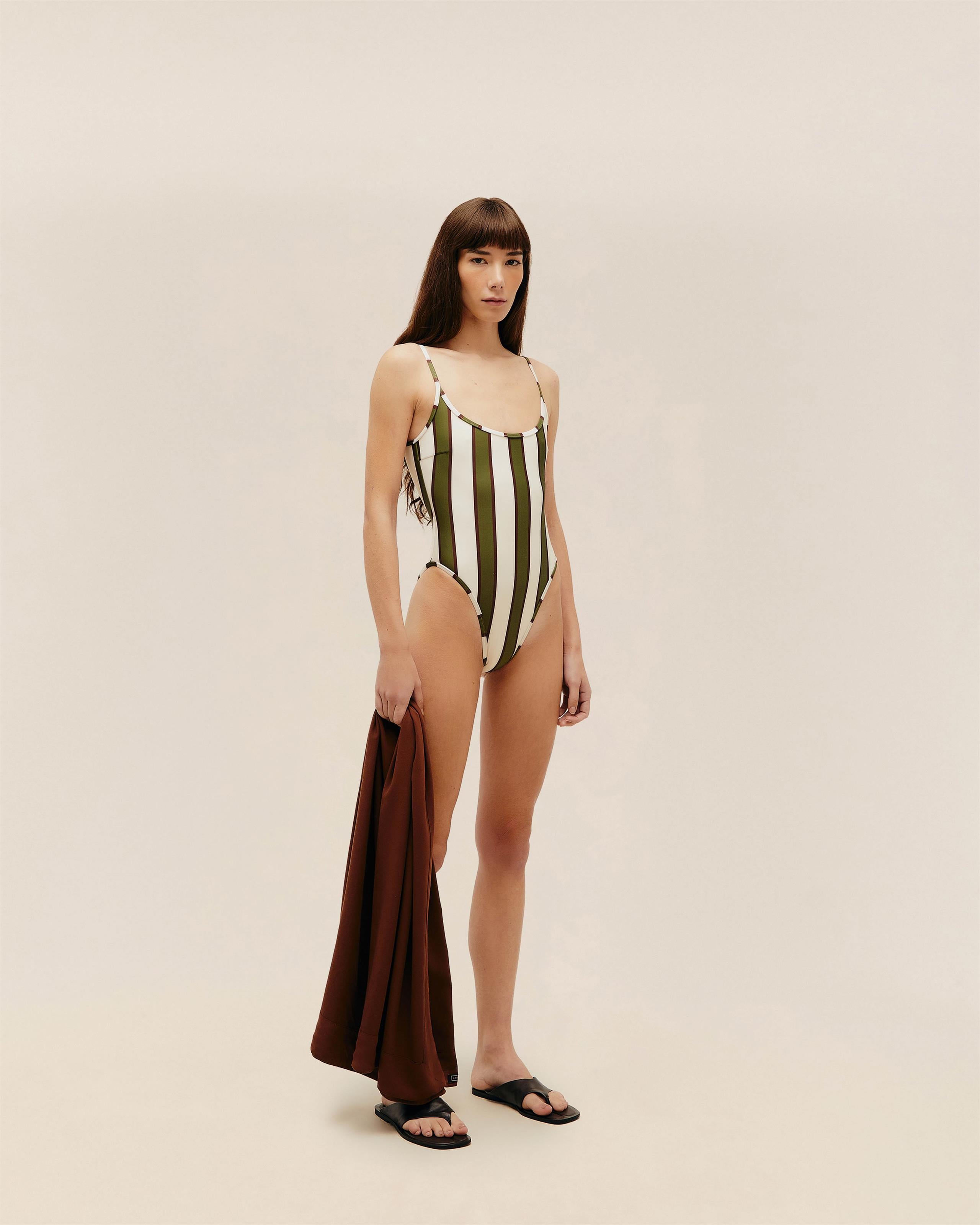 Maio Thidu Vies Estampado Listras Verde