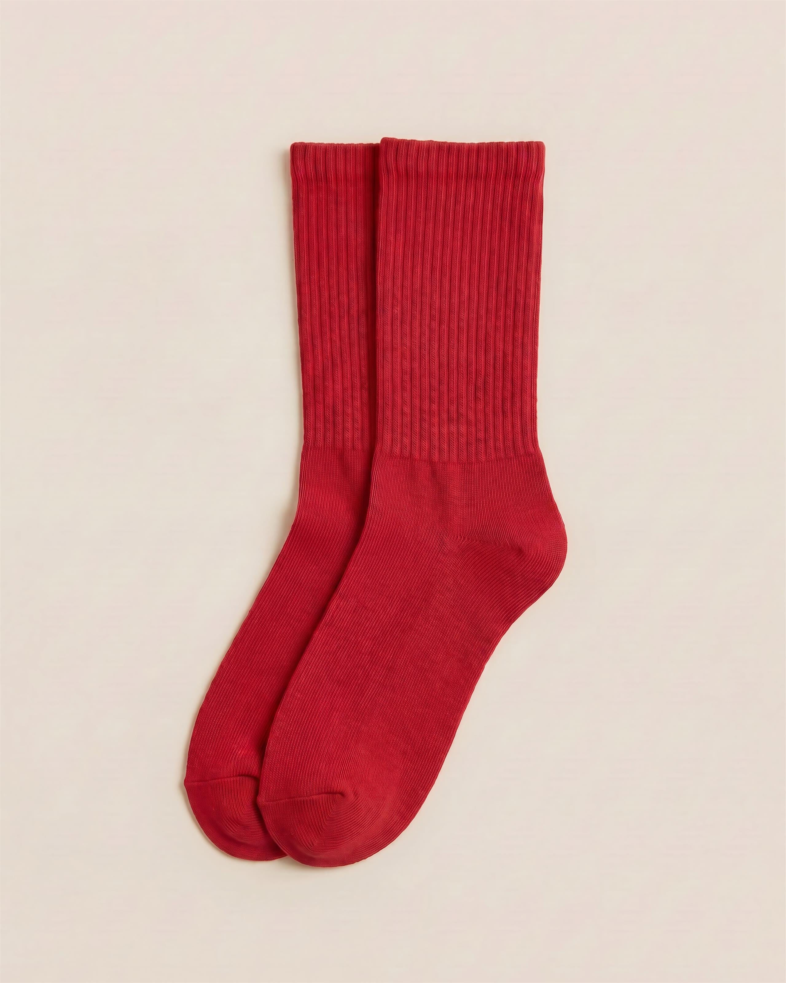 Meia Lisa Vermelho