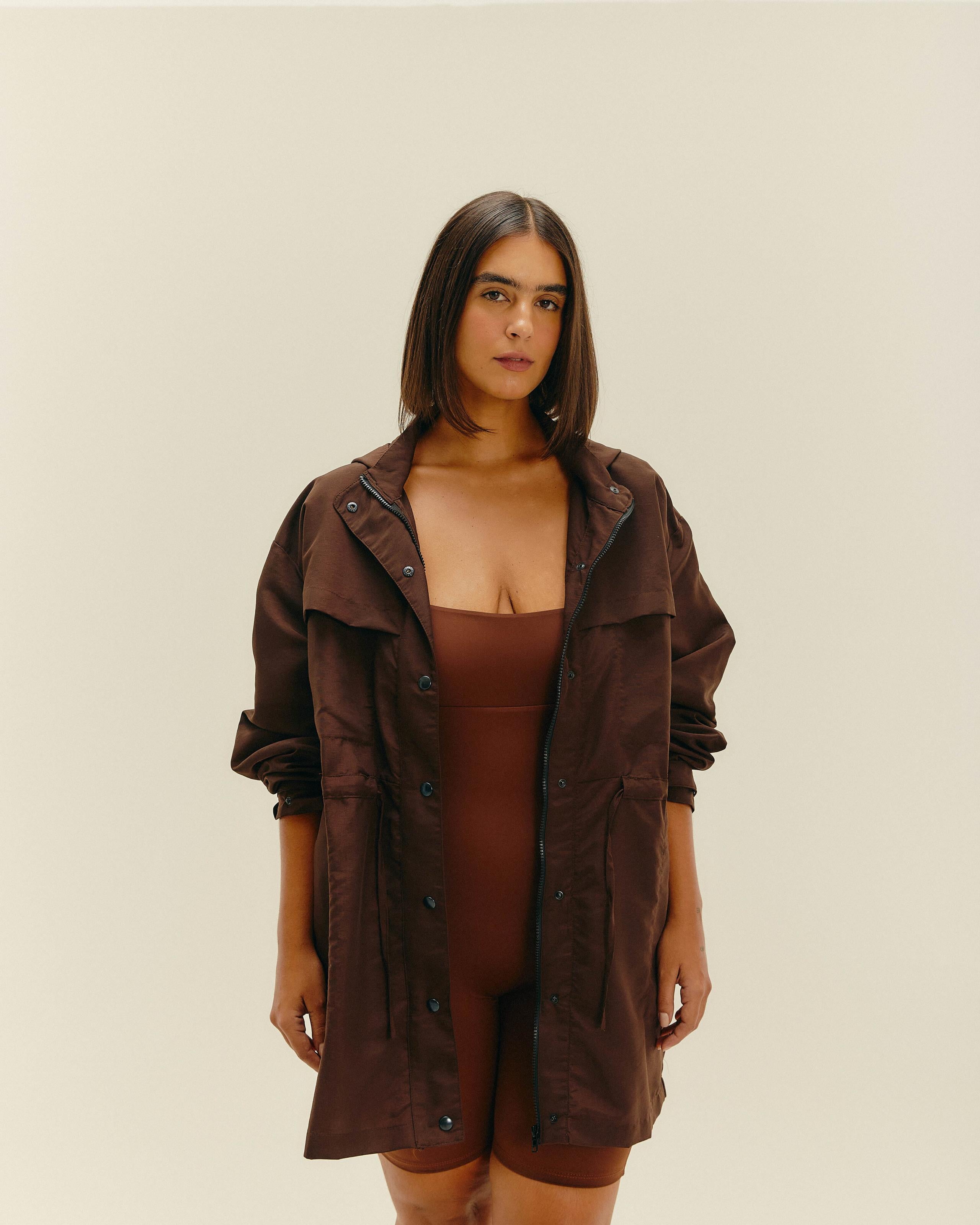 Parka Carol Marrom Brauna