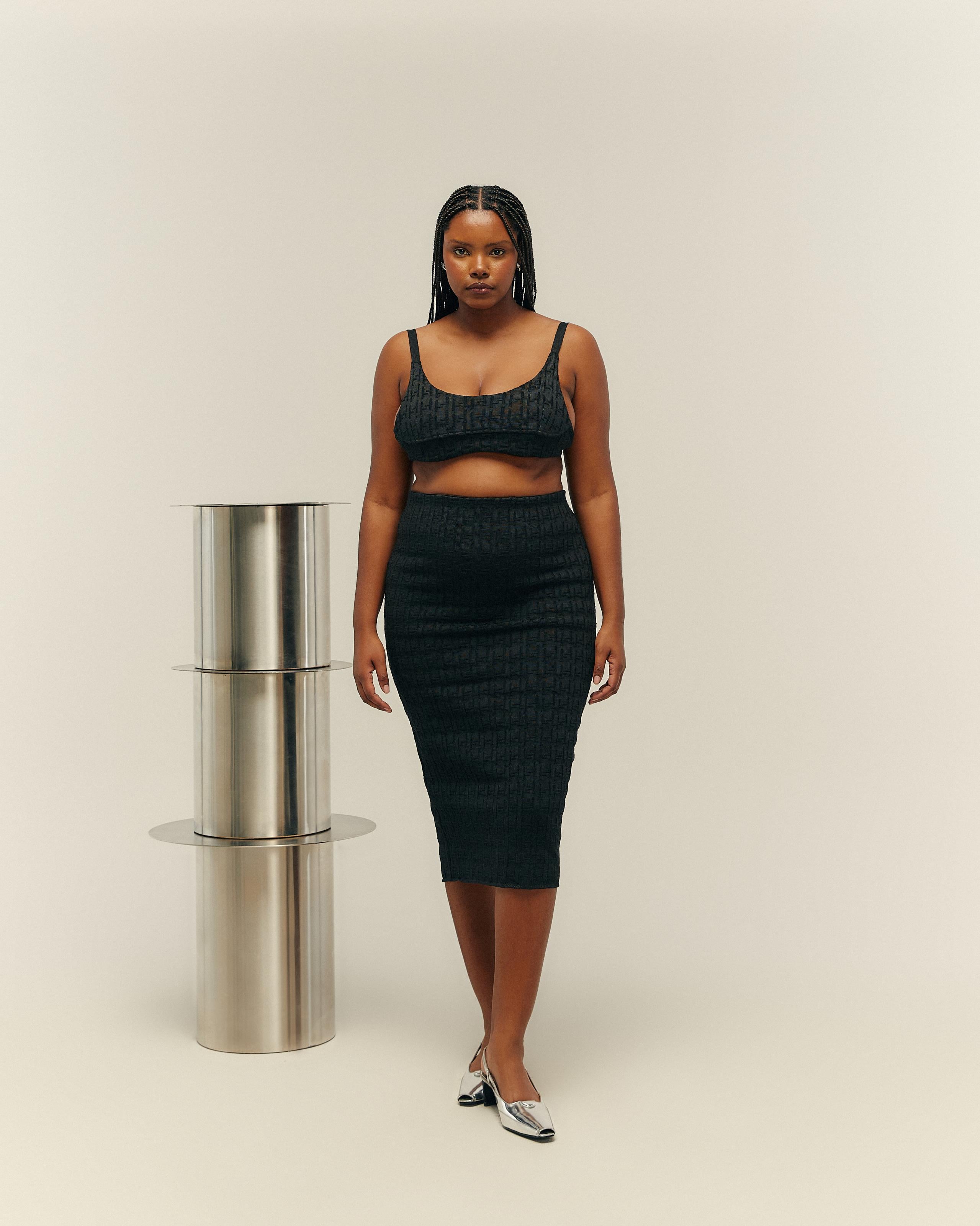 Saia Ina Tricot Estampa h