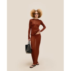 Haight — Saia Ivana Tricot Marrom