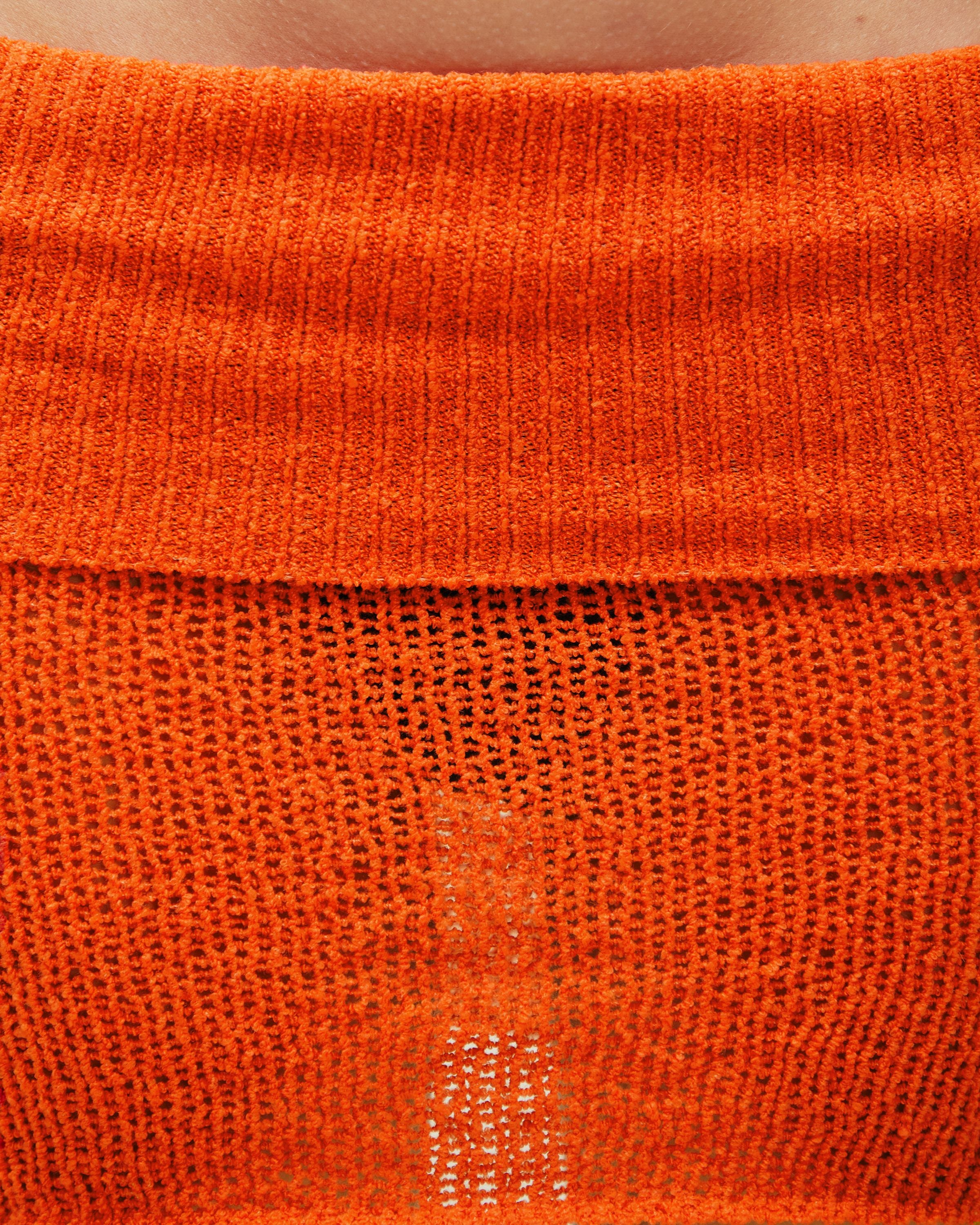 Saia Julia Mini Tricot Laranja Mandarina