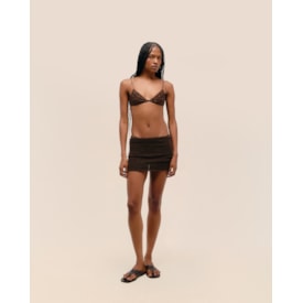 Haight — Saia Julia Mini Tricot Marrom Brauna