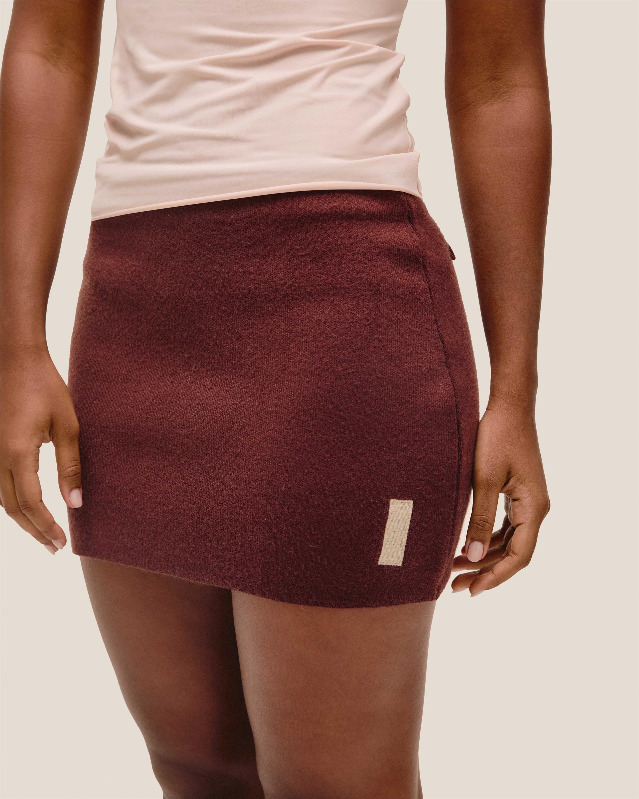 Saia Laila Tricot Marrom