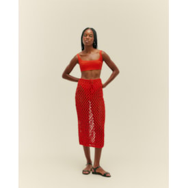 Haight — Saia Moana Tricot Vermelho Desvio