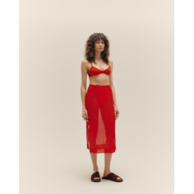 Haight — Saia Natalia Seda Vermelho Desvio
