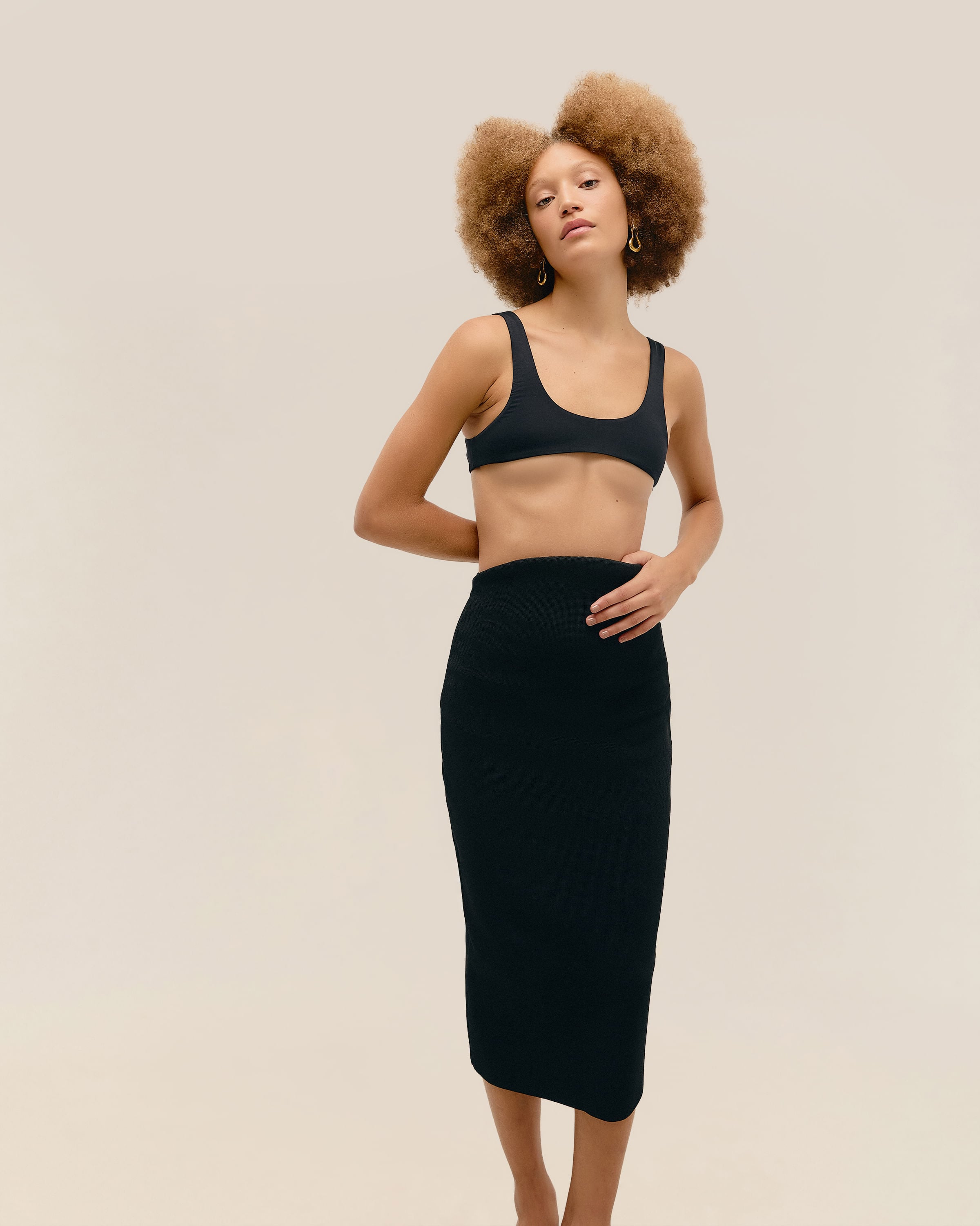 Saia Nie Tricot Preto