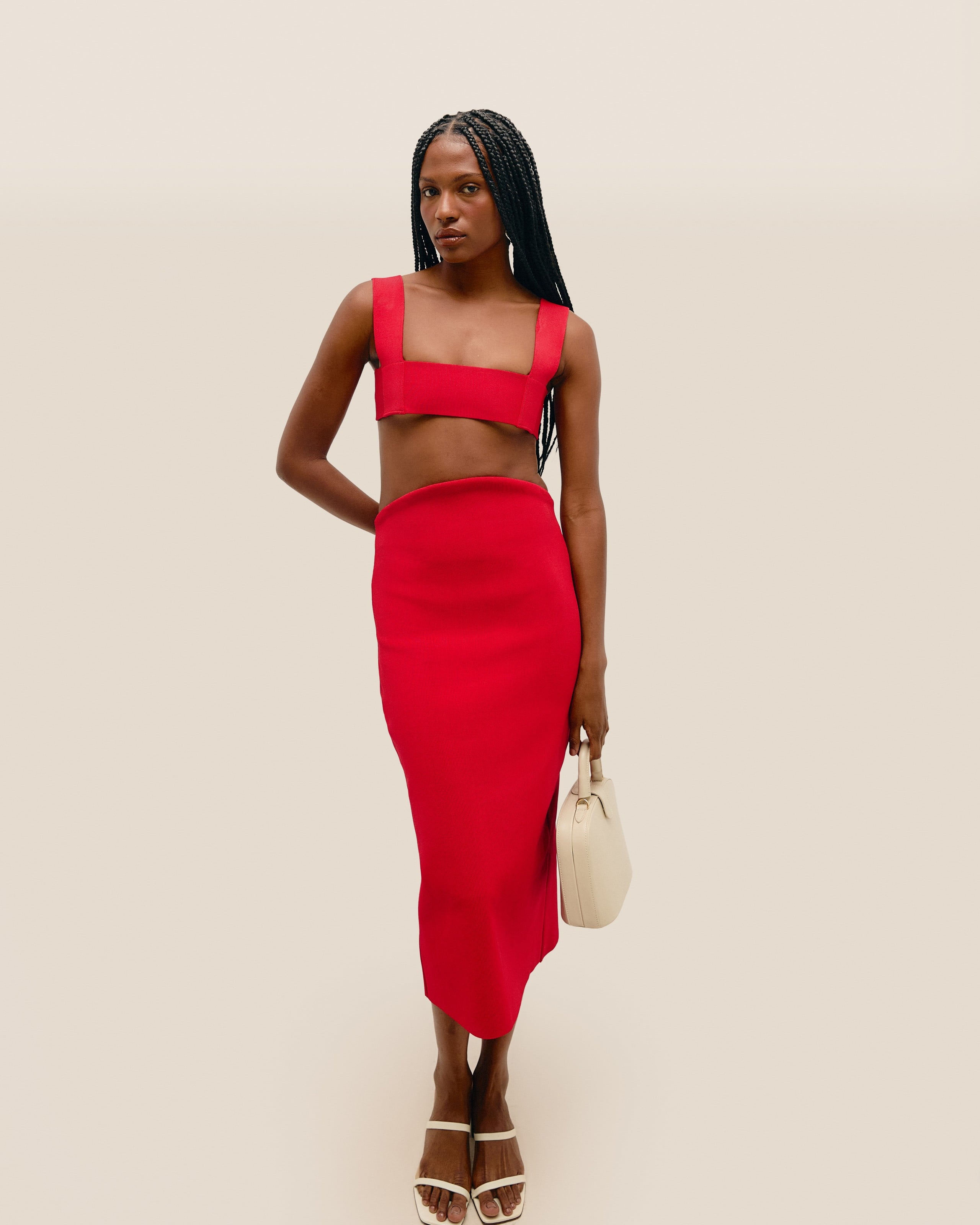 Saia Nie Tricot Vermelho Desvio