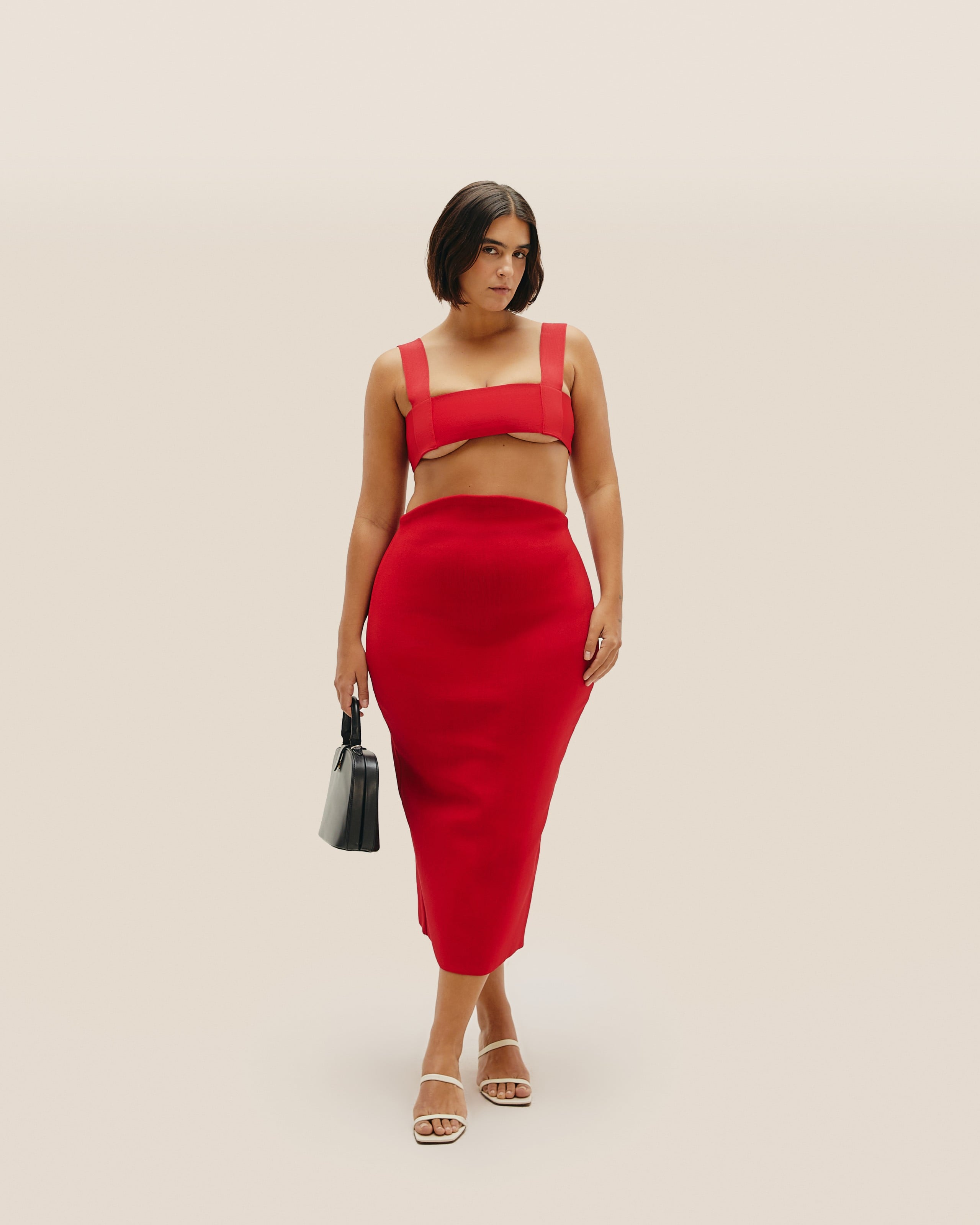 Saia Nie Tricot Vermelho Desvio