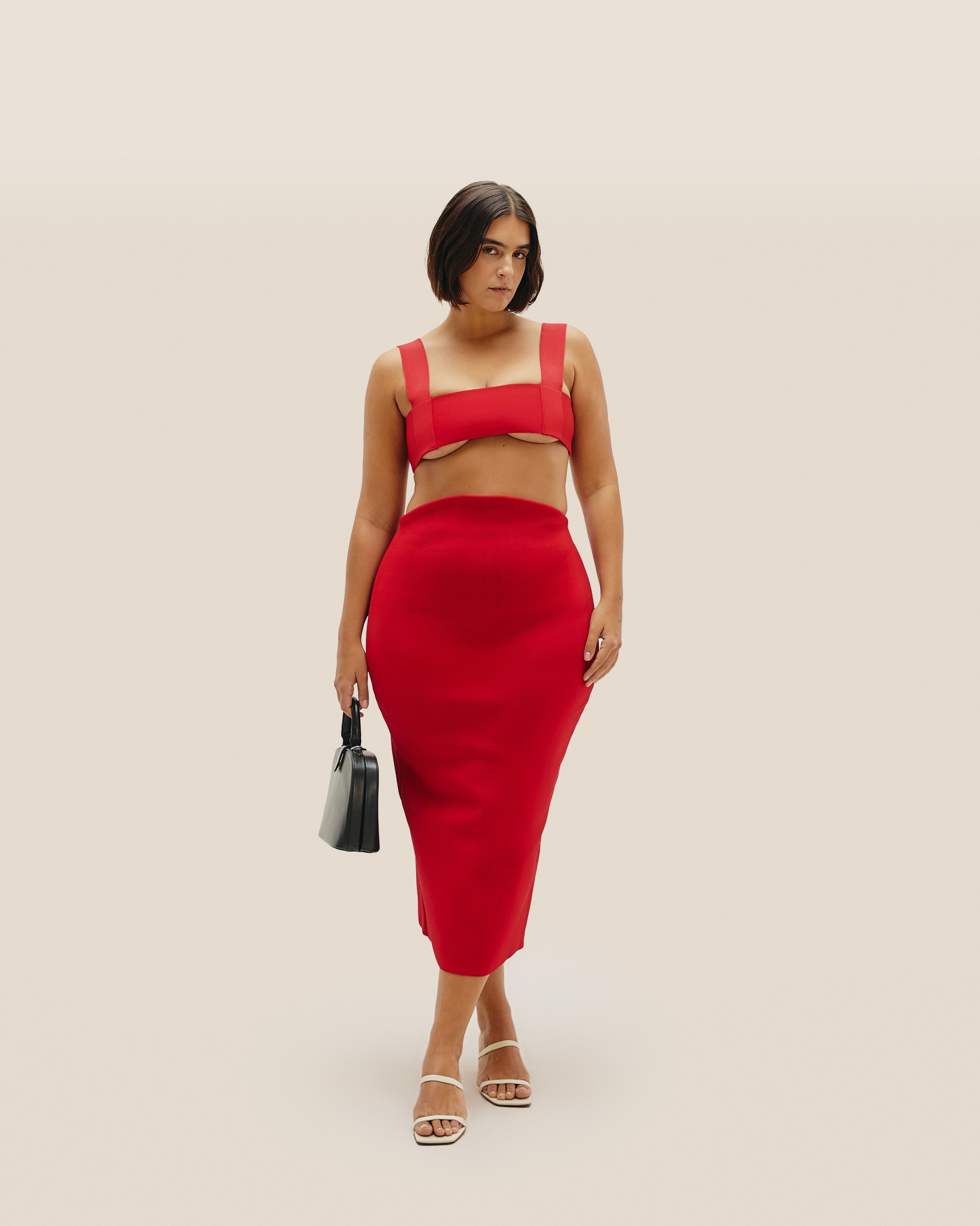 Saia Nie Tricot Vermelho Desvio