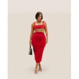 Haight — Saia Nie Tricot Vermelho Desvio